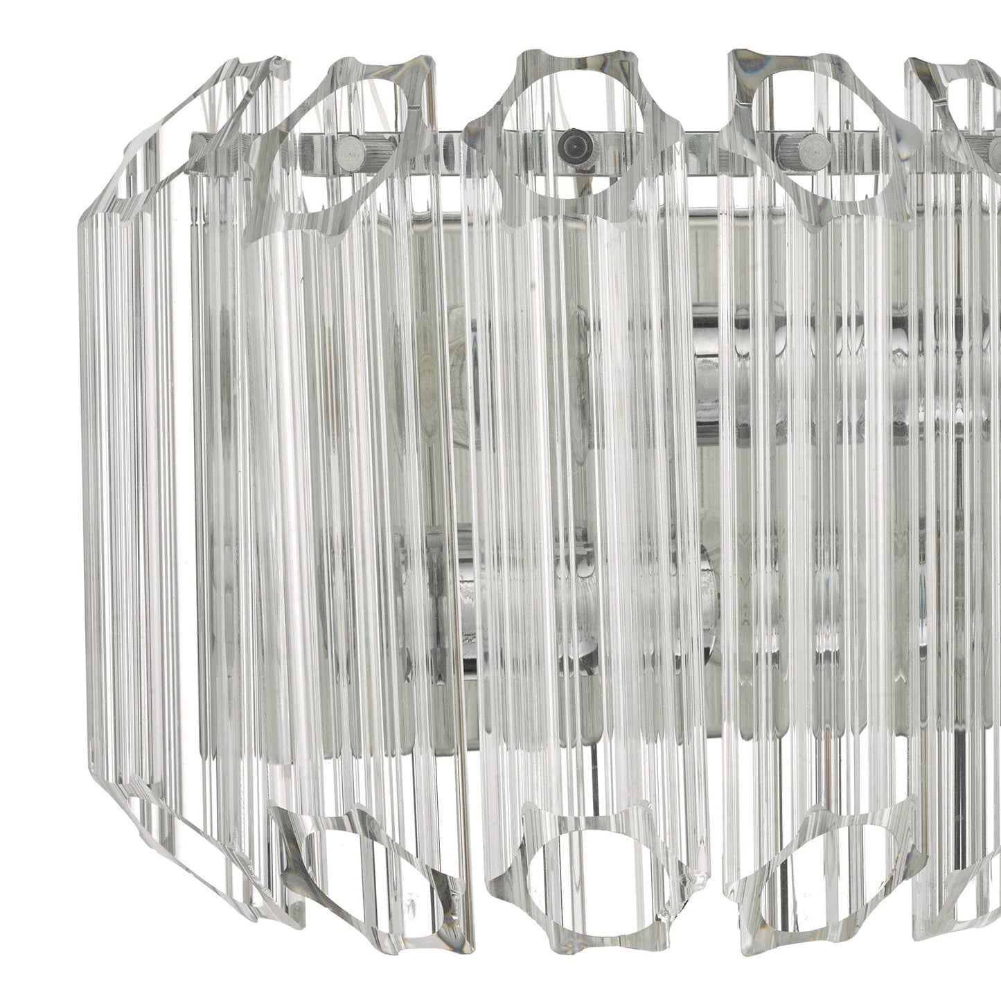 dar lighting Tuvalu 2 Light Wall Light Glass & Polished Chrome TUV0908