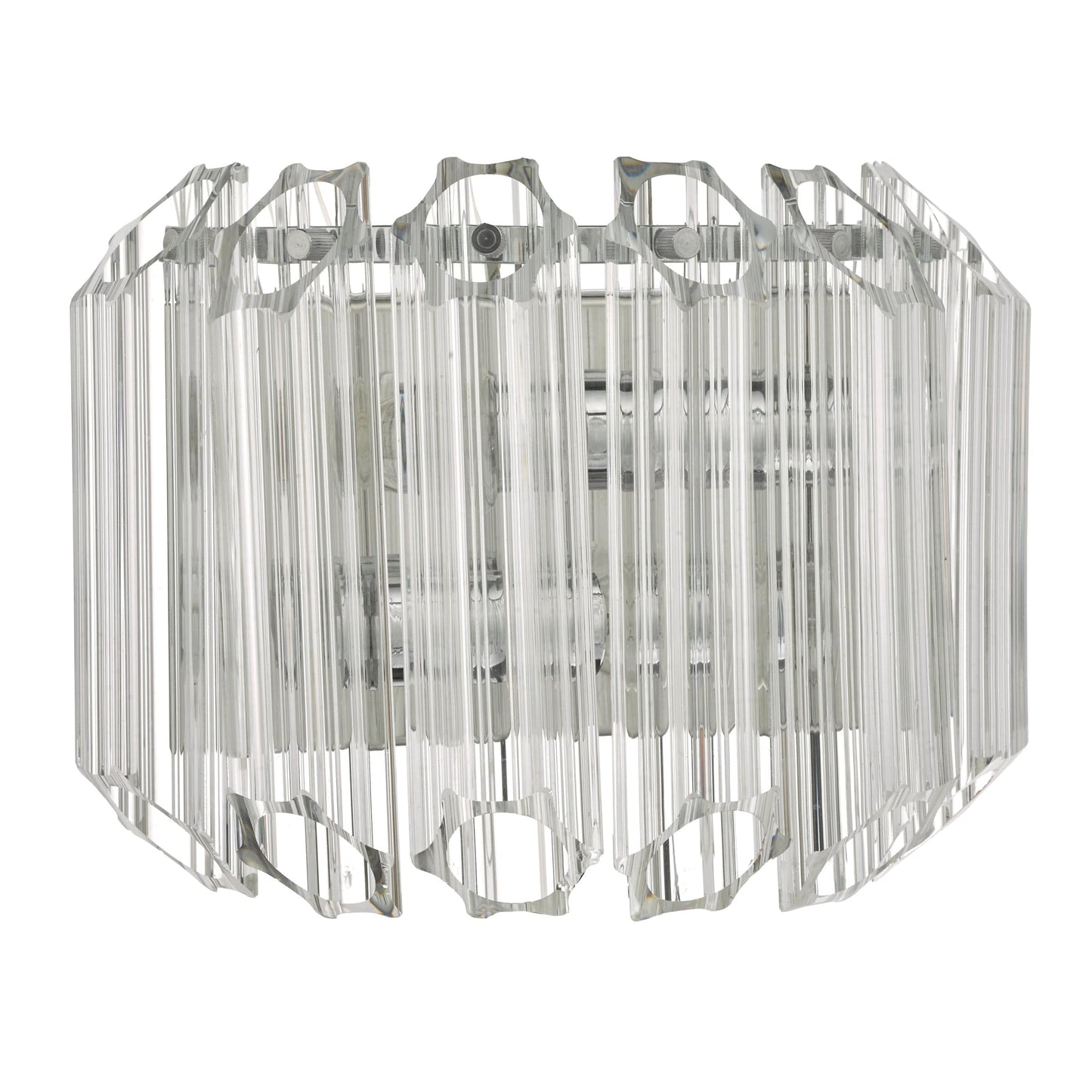 dar lighting Tuvalu 2 Light Wall Light Glass & Polished Chrome TUV0908