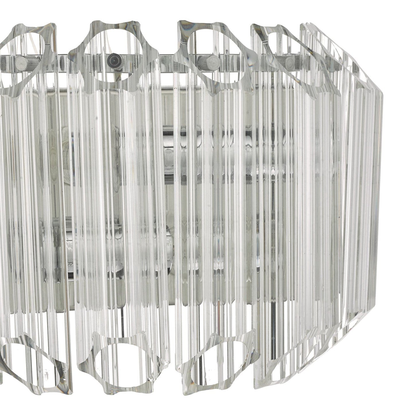 dar lighting Tuvalu 2 Light Wall Light Glass & Polished Chrome TUV0908