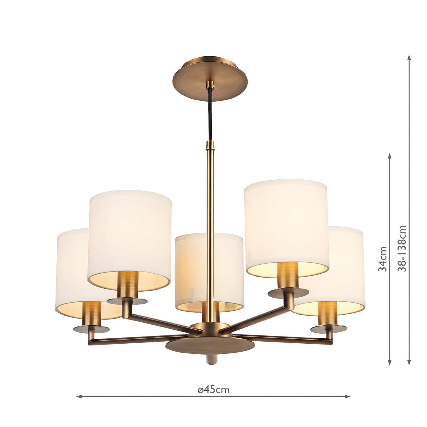 dar lighting Tyler 5lt Pendant Bronze Fitting Only TYL0563