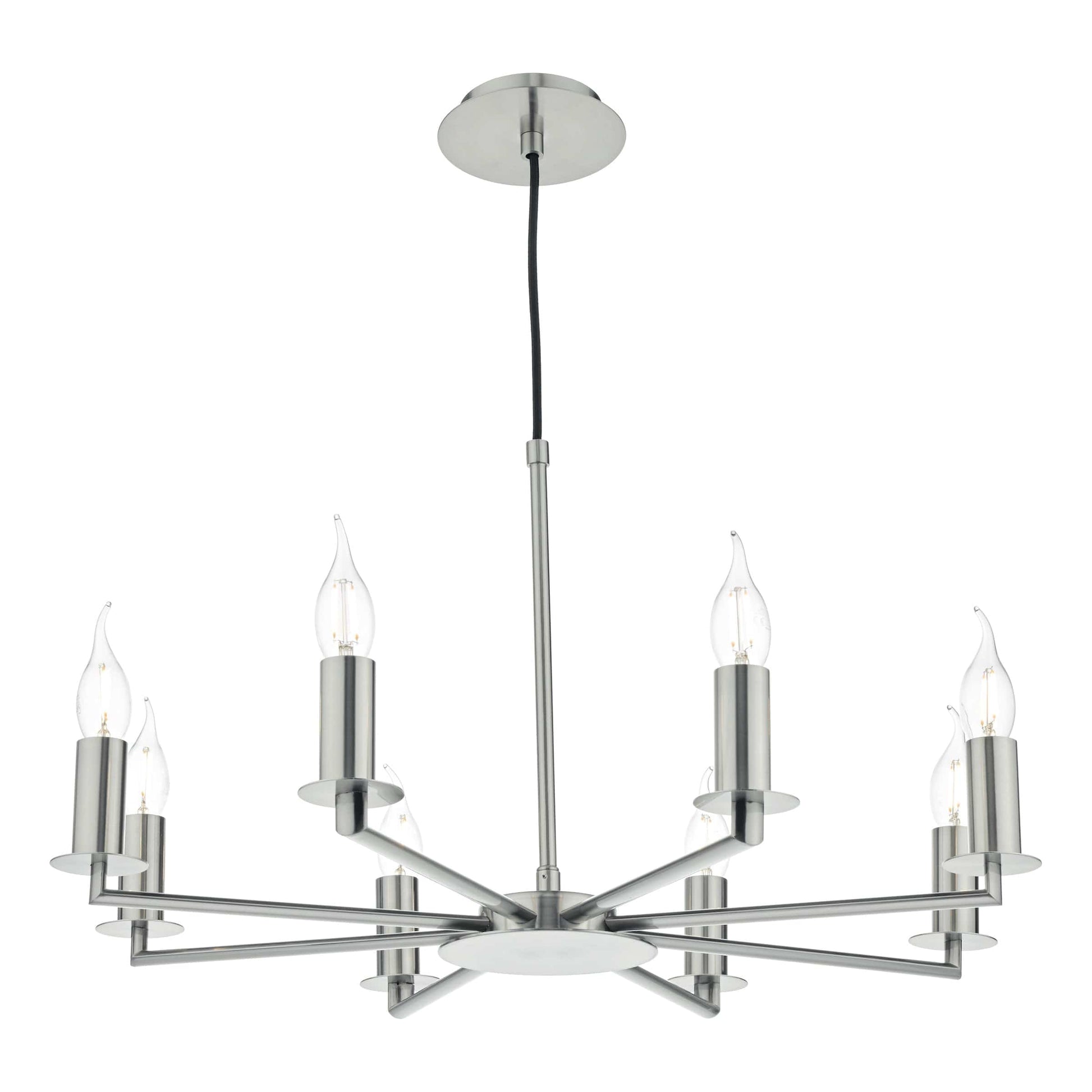dar lighting Tyler 8lt Pendant Satin Nickel Fitting Only TYL0838