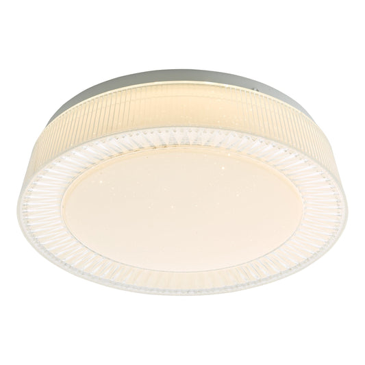 dar lighting Udell Flush White Acrylic LED UDE522