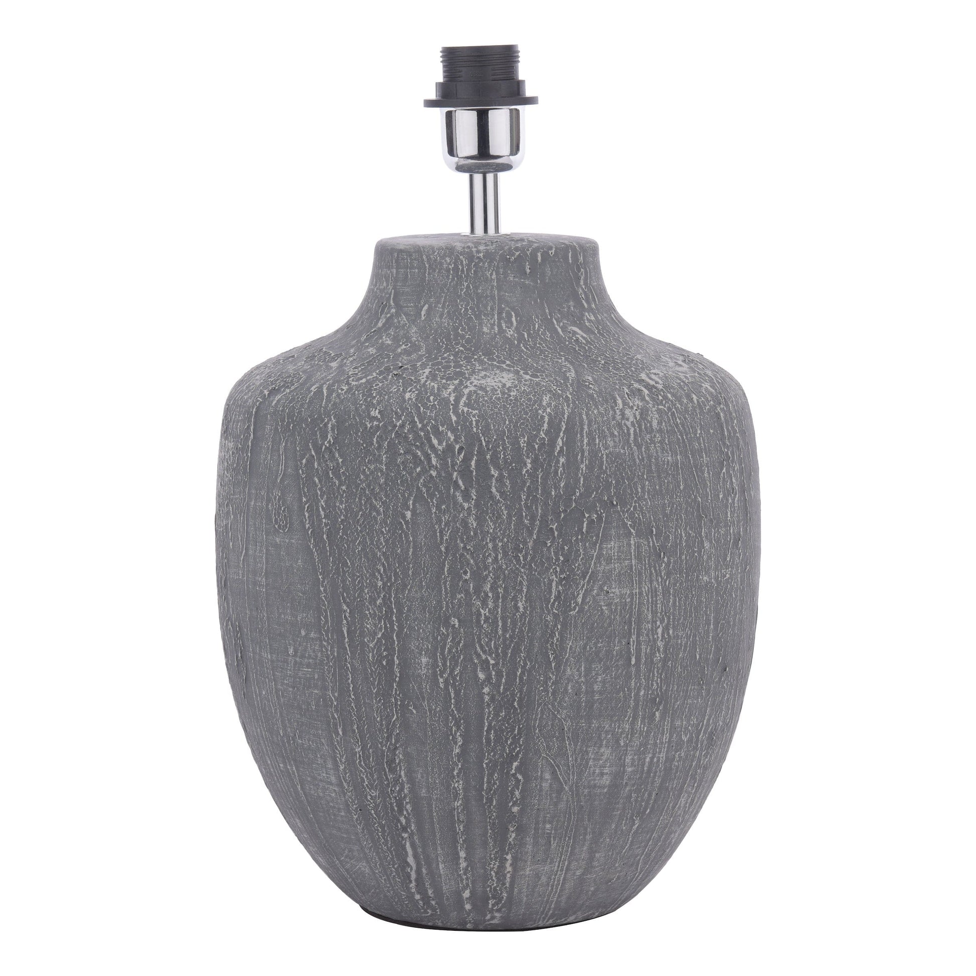 dar lighting Udine Table Lamp Textured Grey Base Only UDI4239