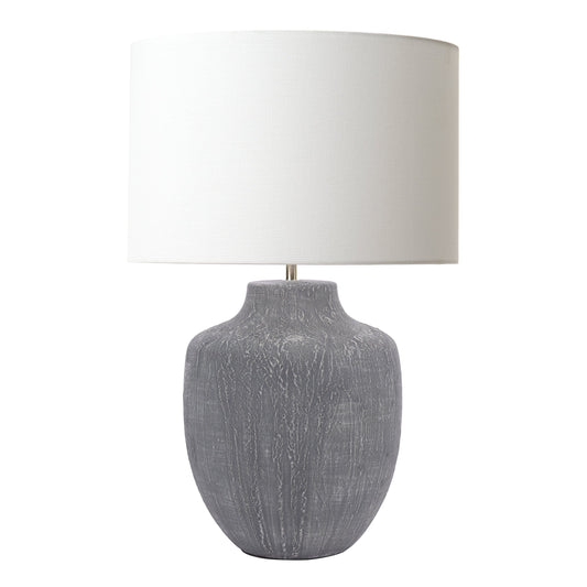 dar lighting Udine Table Lamp Textured Grey Base Only UDI4239