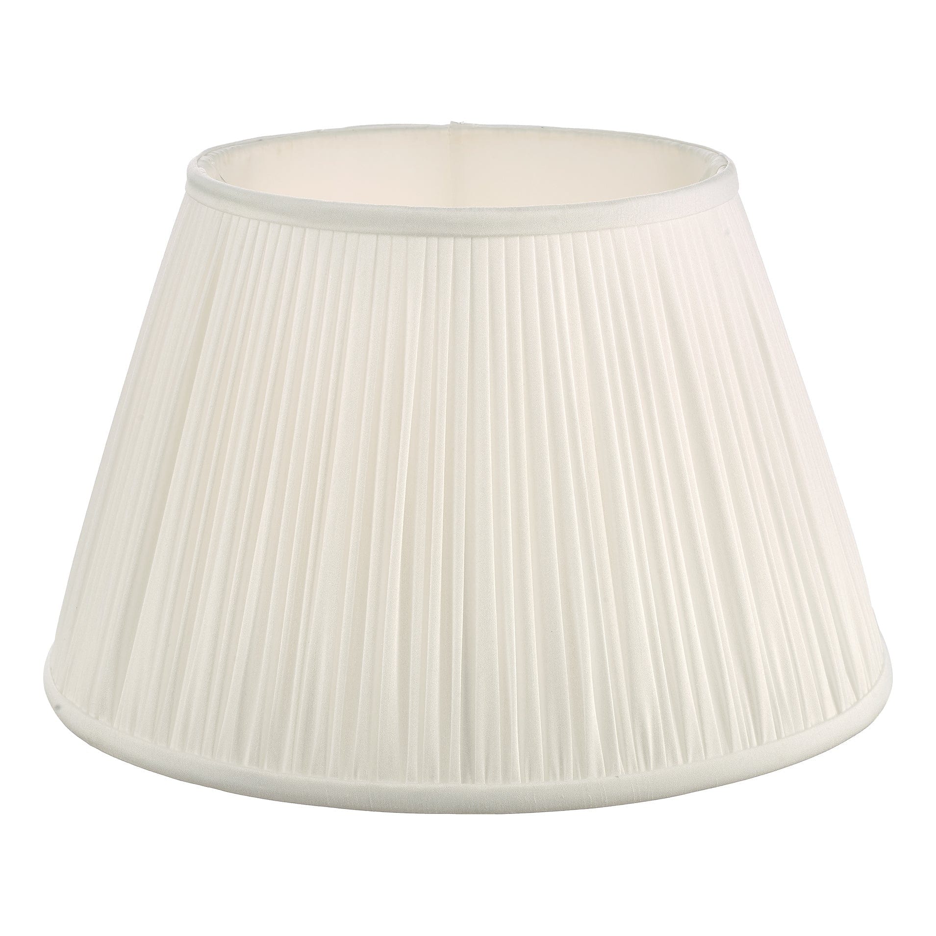 dar lighting Ulyana Ivory Faux Silk Pleated Shade 35cm ULY1415