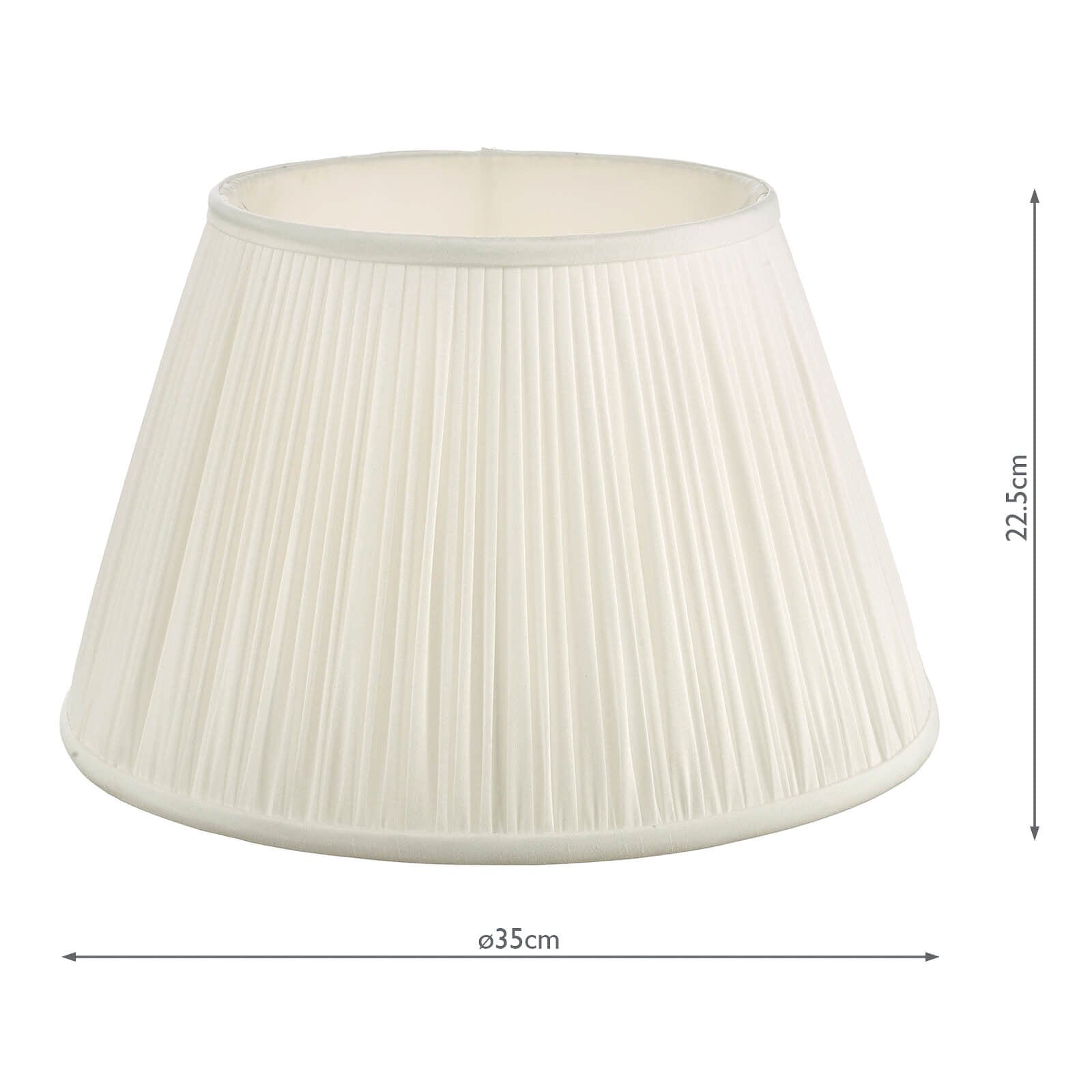 dar lighting Ulyana Ivory Faux Silk Pleated Shade 35cm ULY1415