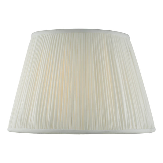 dar lighting Ulyana Ivory Faux Silk Pleated Shade 35cm ULY1415