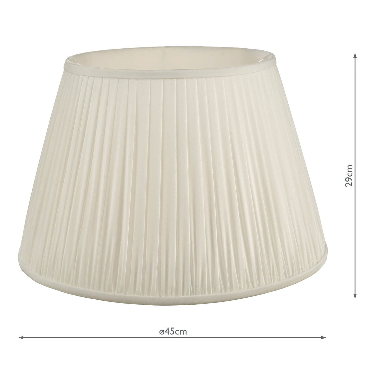 dar lighting Ulyana Ivory Faux Silk Pleated Shade 45cm ULY1815