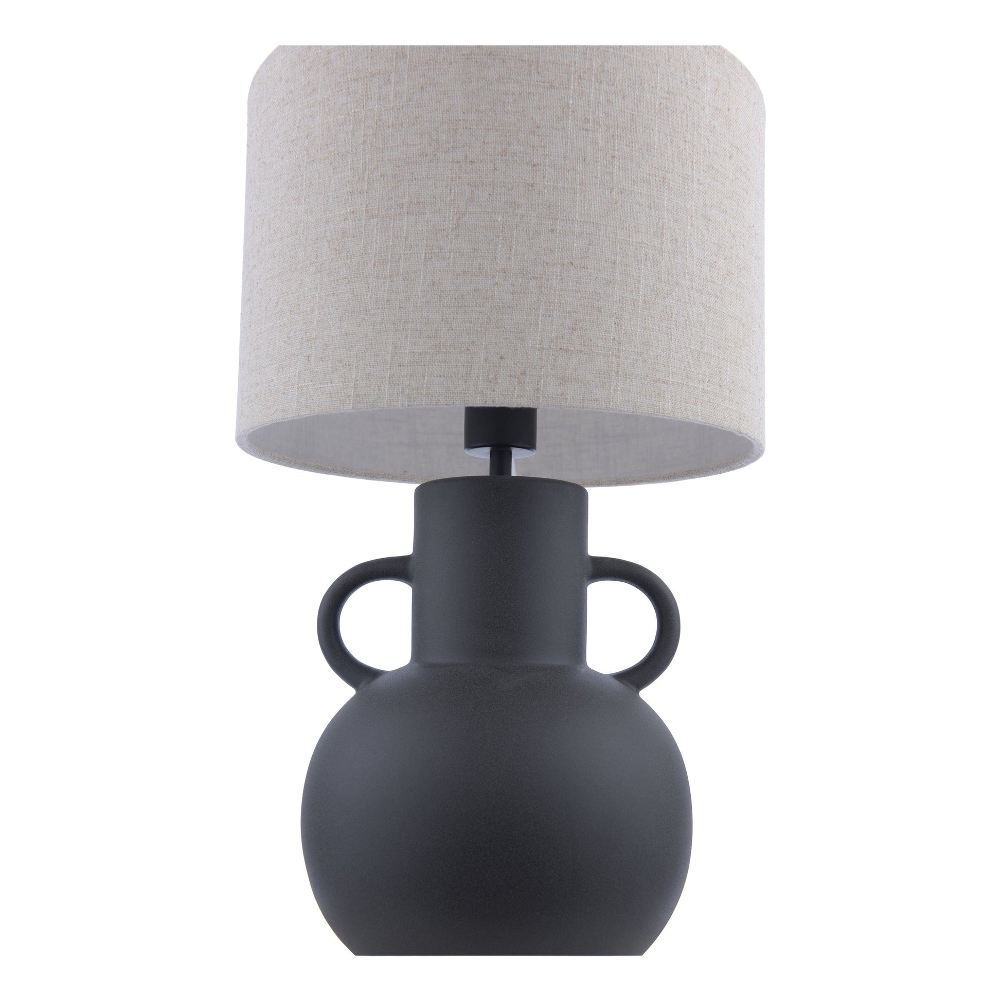 dar lighting Urn Ceramic Table Lamp Black With Shade URN4222