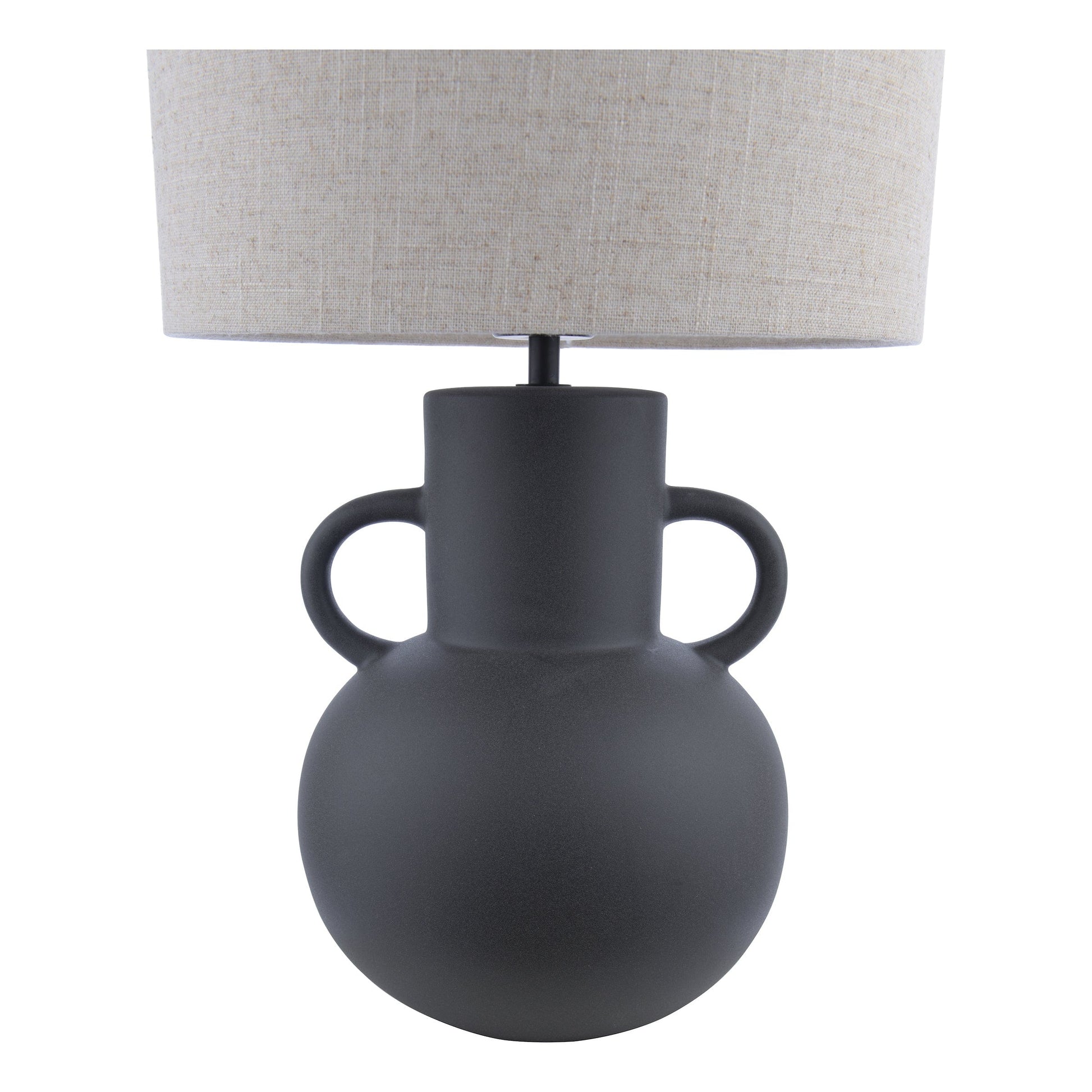 dar lighting Urn Ceramic Table Lamp Black With Shade URN4222