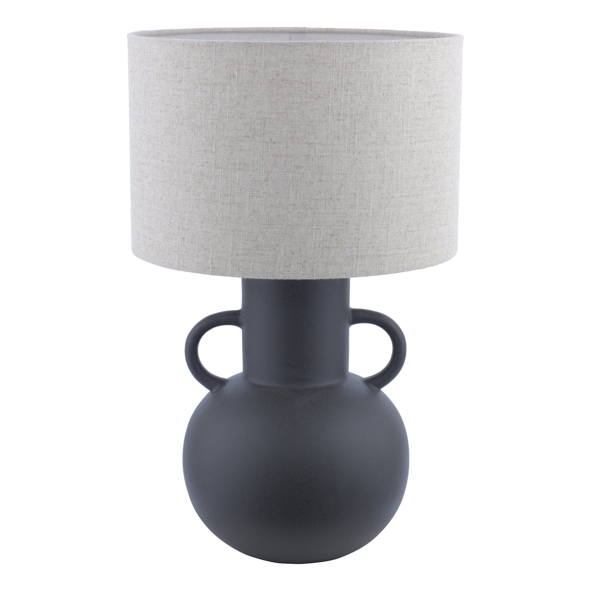 dar lighting Urn Ceramic Table Lamp Black With Shade URN4222