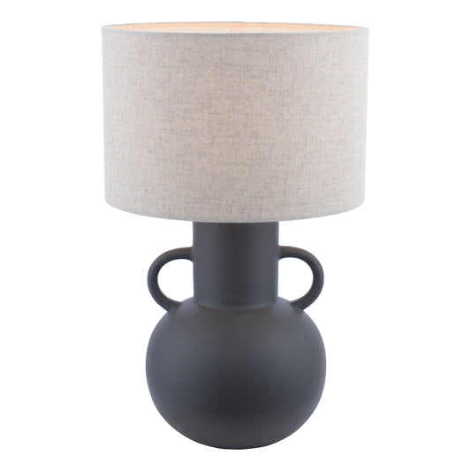 dar lighting Urn Ceramic Table Lamp Black With Shade URN4222