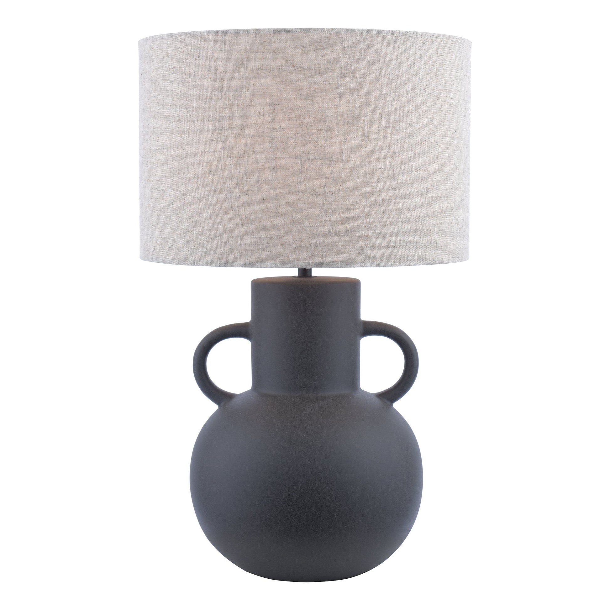 dar lighting Urn Ceramic Table Lamp Black With Shade URN4222