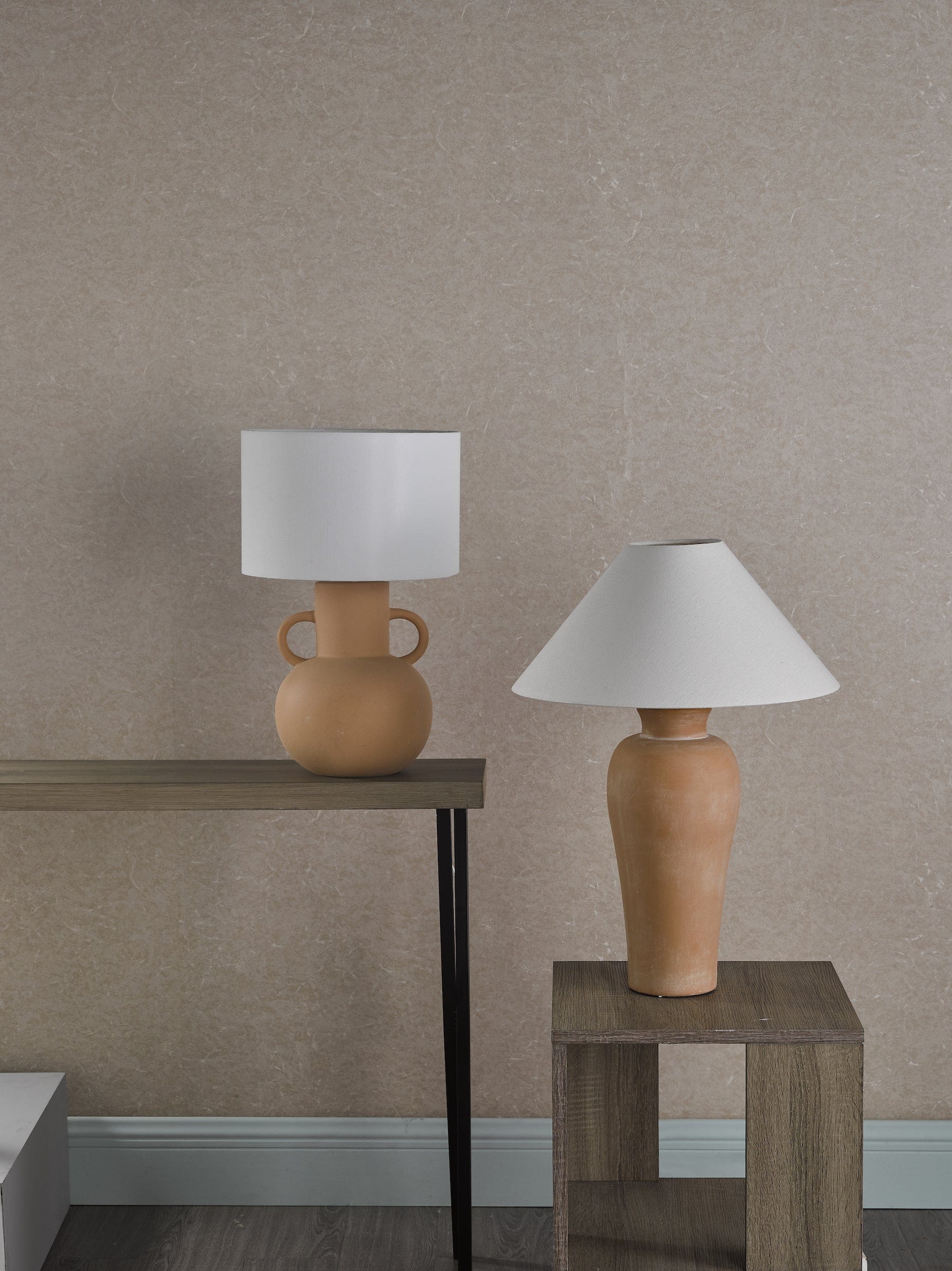 dar lighting Urn Ceramic Table Lamp Terracotta With Shade URN4211