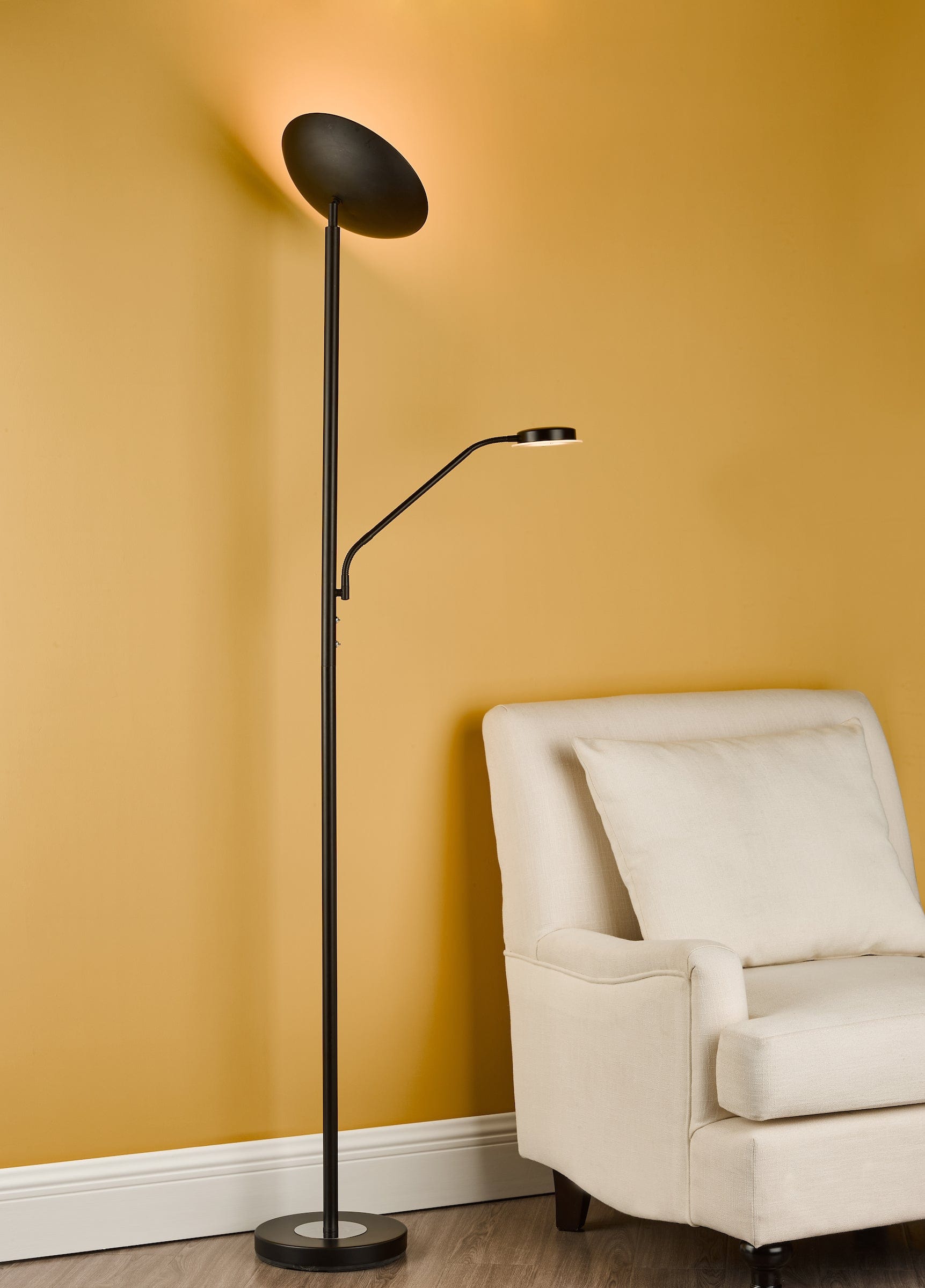 dar lighting Victor Mother & Child Lamp Matt Black LED VIC4922