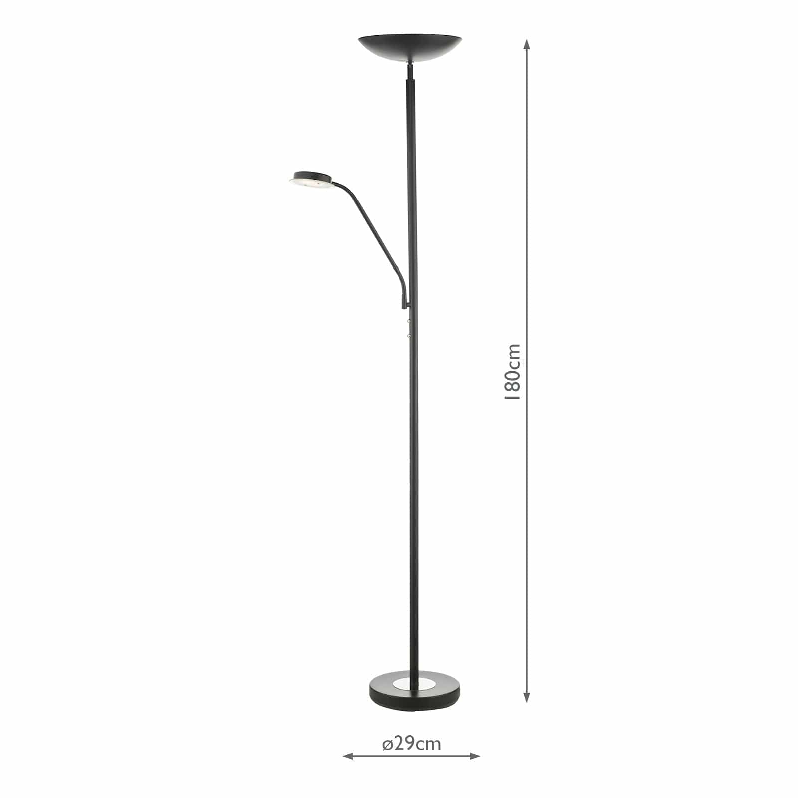dar lighting Victor Mother & Child Lamp Matt Black LED VIC4922
