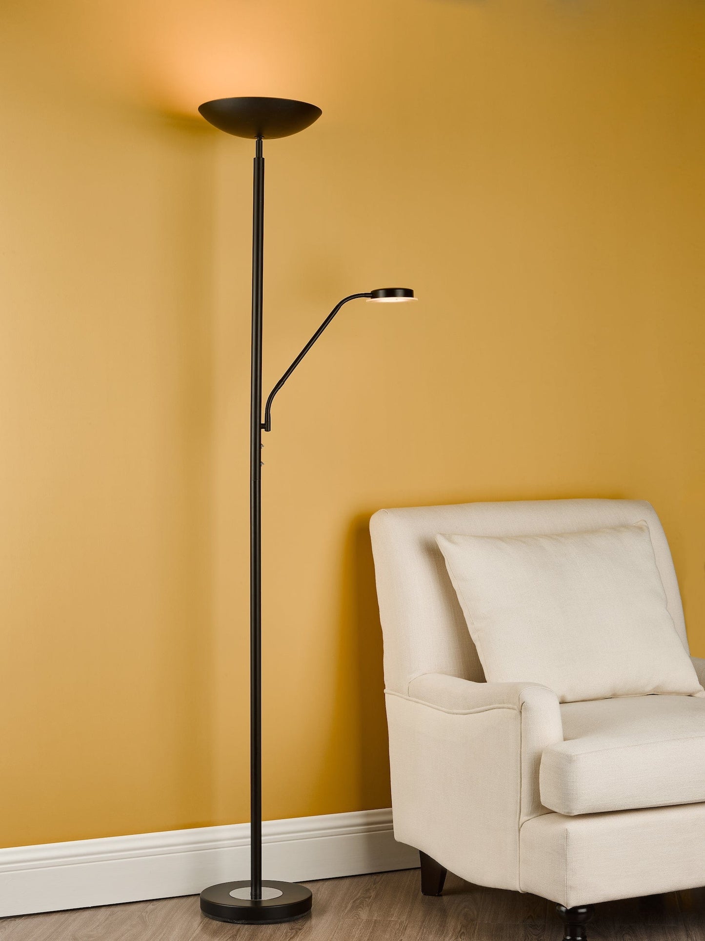 dar lighting Victor Mother & Child Lamp Matt Black LED VIC4922