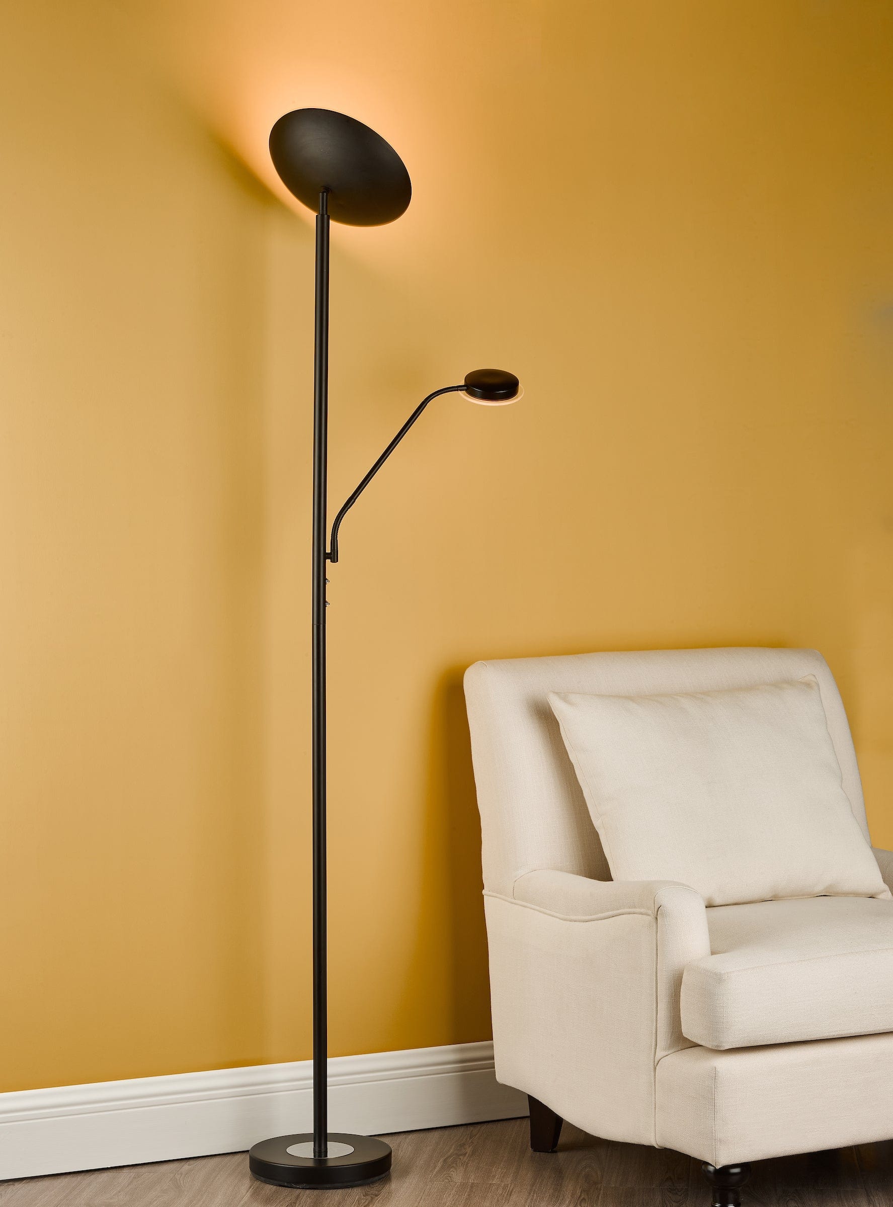 dar lighting Victor Mother & Child Lamp Matt Black LED VIC4922
