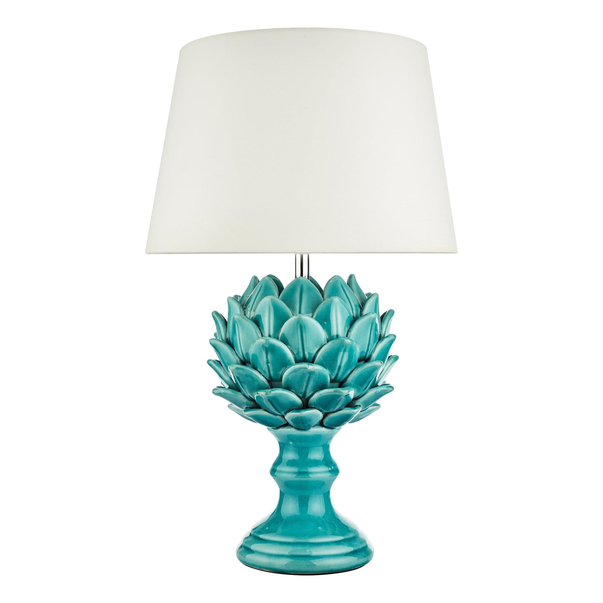 dar lighting Violetta Table Lamp Blue Ceramic Base Only VIO4223