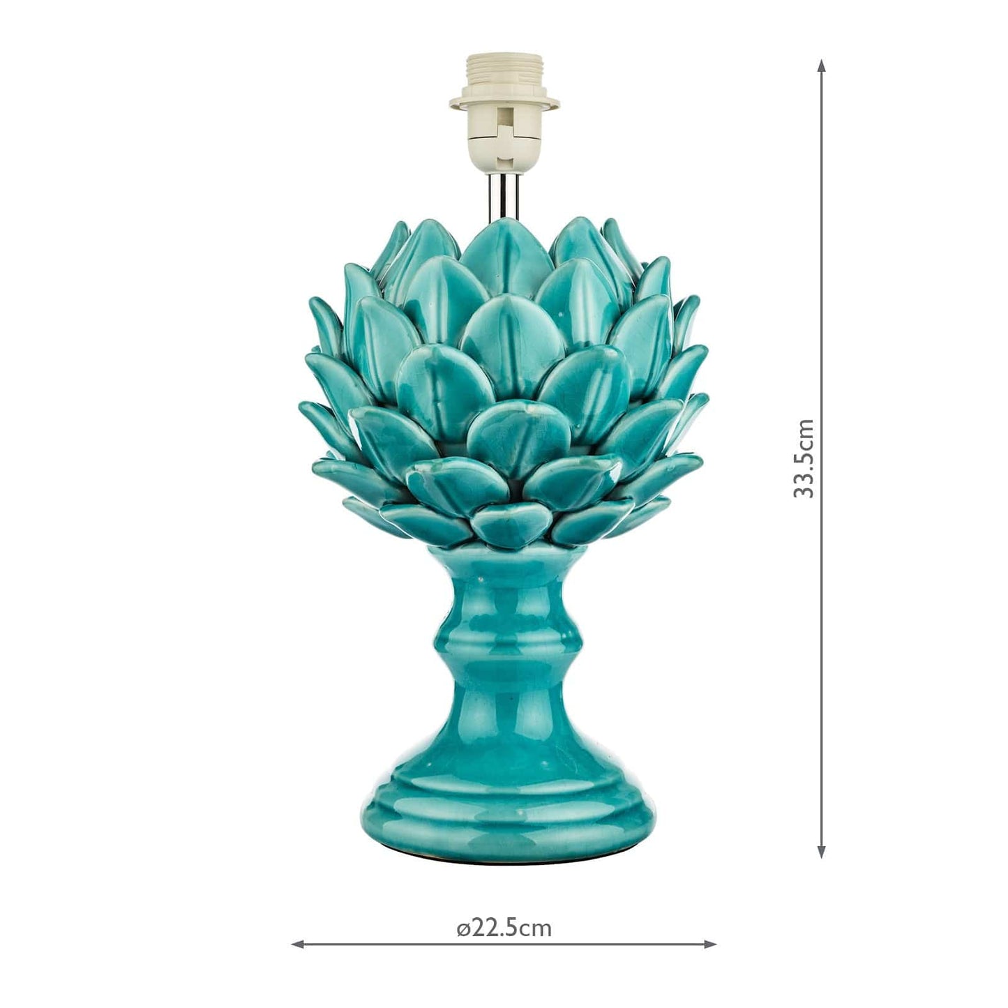 dar lighting Violetta Table Lamp Blue Ceramic Base Only VIO4223