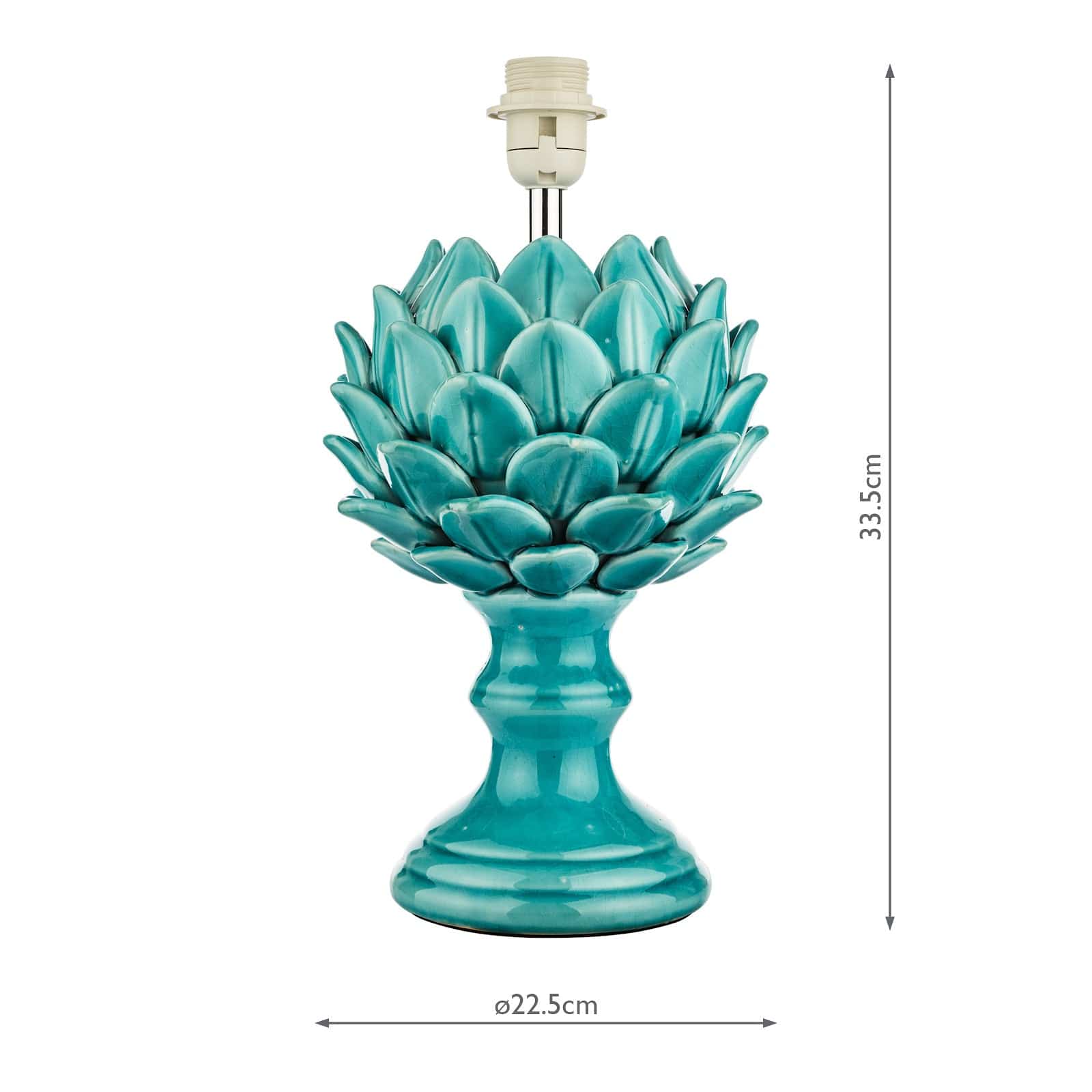 dar lighting Violetta Table Lamp Blue Ceramic Base Only VIO4223