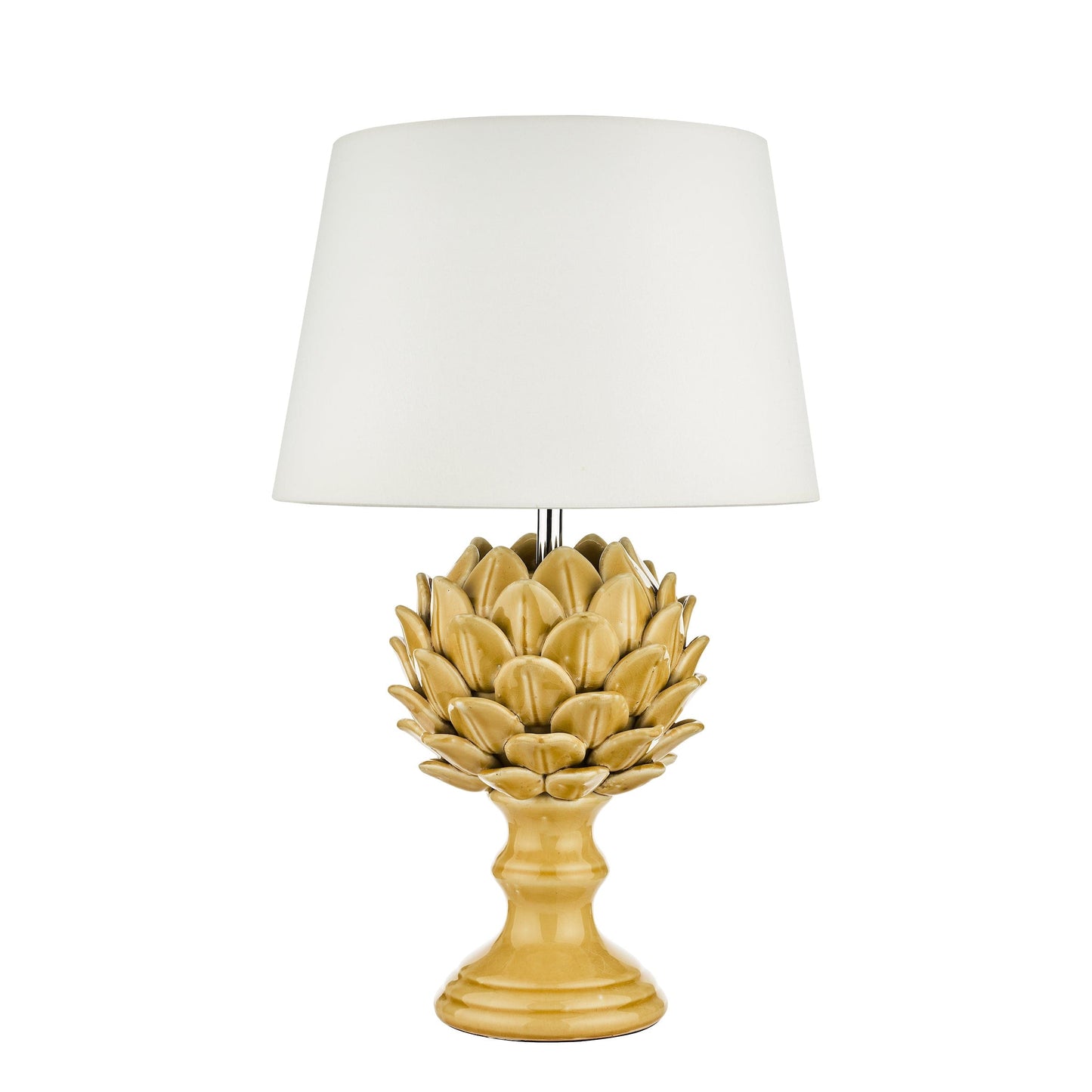 dar lighting Violetta Table Lamp Yellow Ceramic Base Only VIO4226