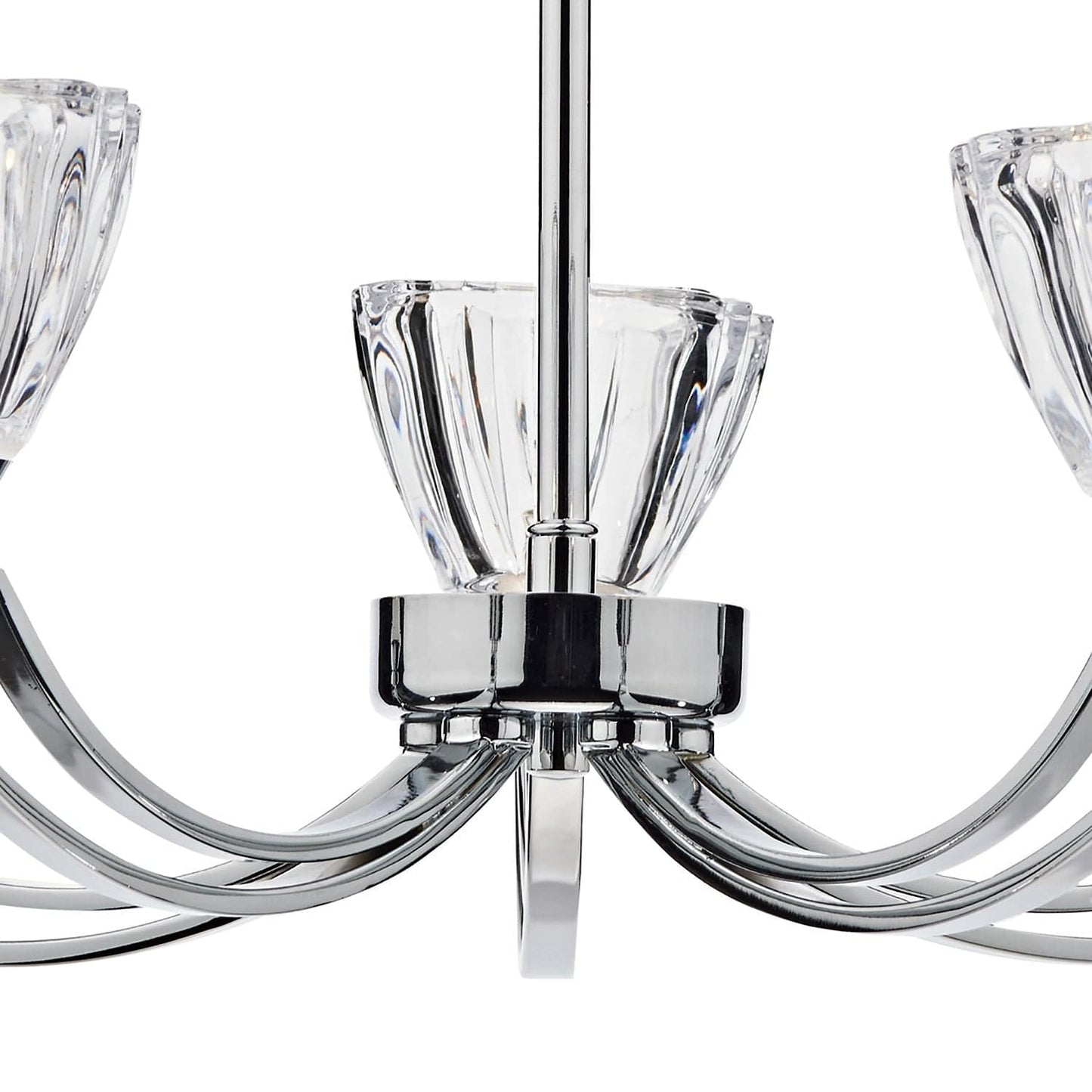 dar lighting Vito 5 Light Semi Flush Polished Chrome VIT0550
