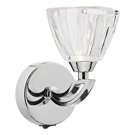 dar lighting Vito Single Wall Bracket Polished Chrome VIT0750