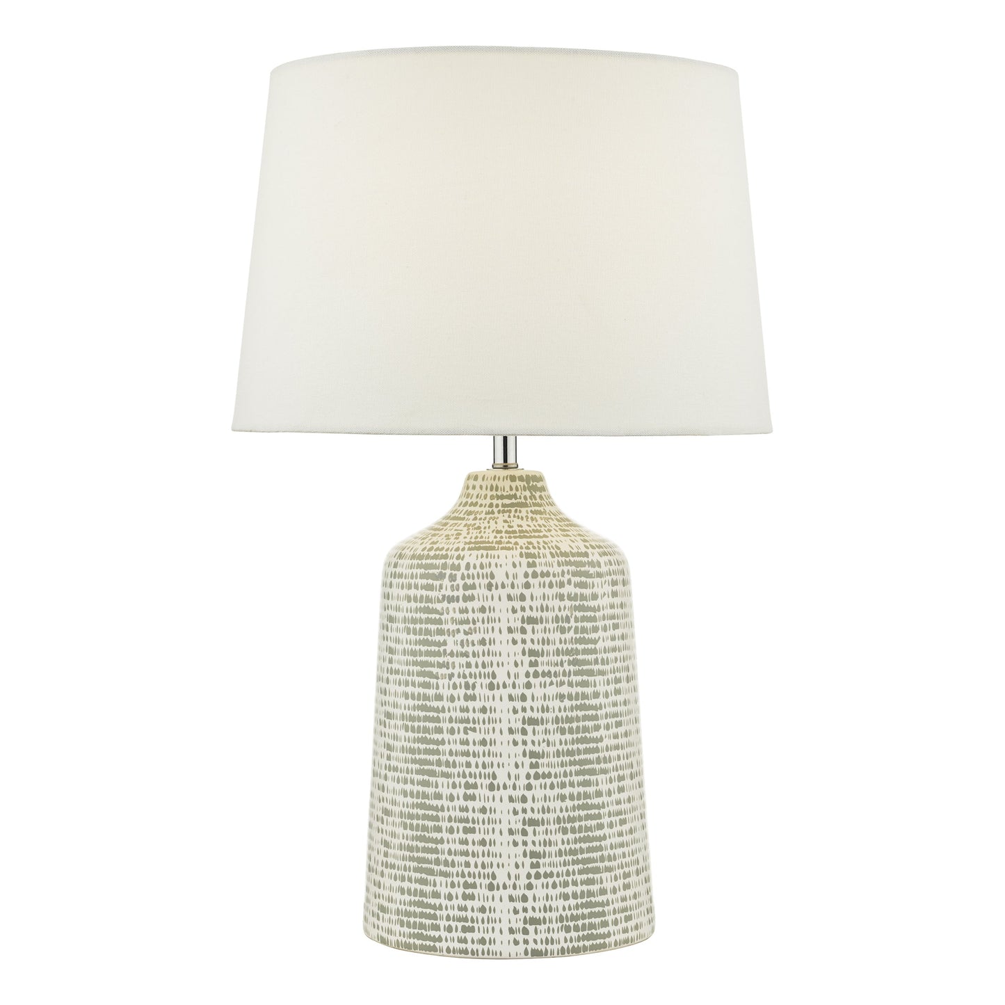 dar lighting Vondra Table Lamp White & Grey With Shade VON4239