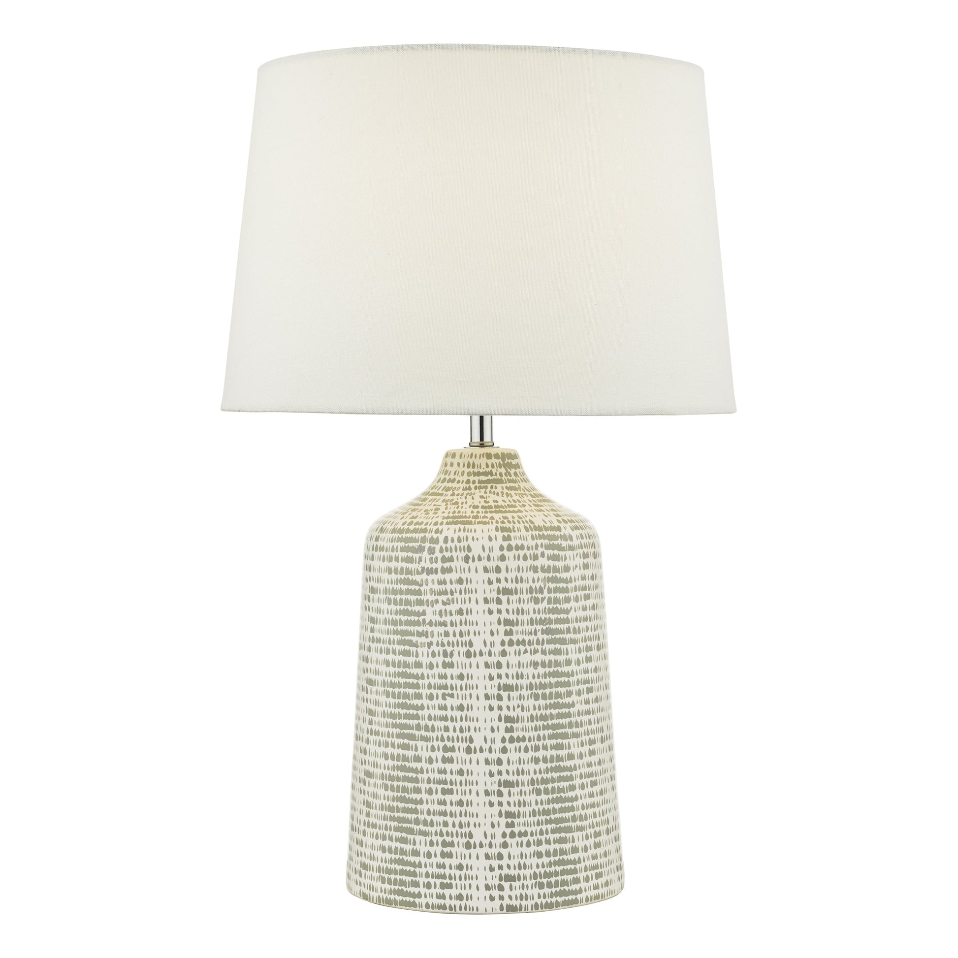 dar lighting Vondra Table Lamp White & Grey With Shade VON4239