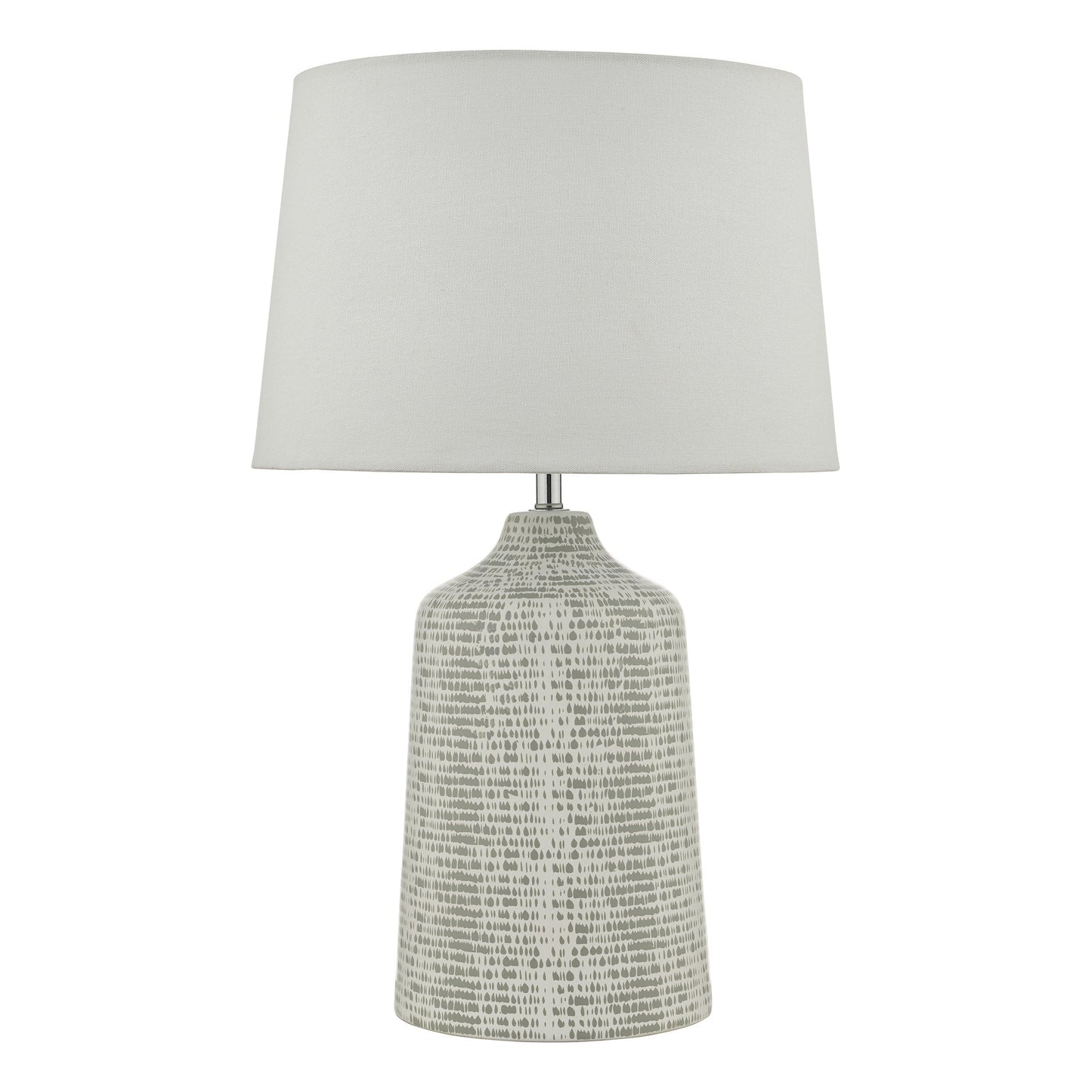 dar lighting Vondra Table Lamp White & Grey With Shade VON4239