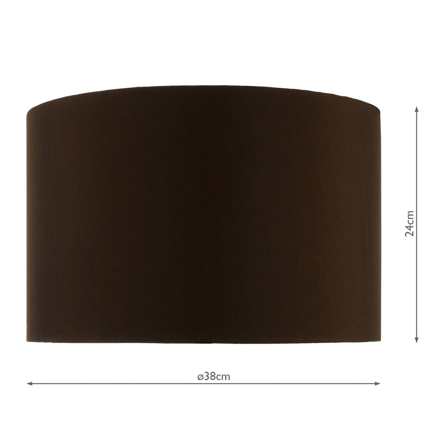 dar lighting Voyage Brown Faux Silk Drum Shade 38cm VOY1422