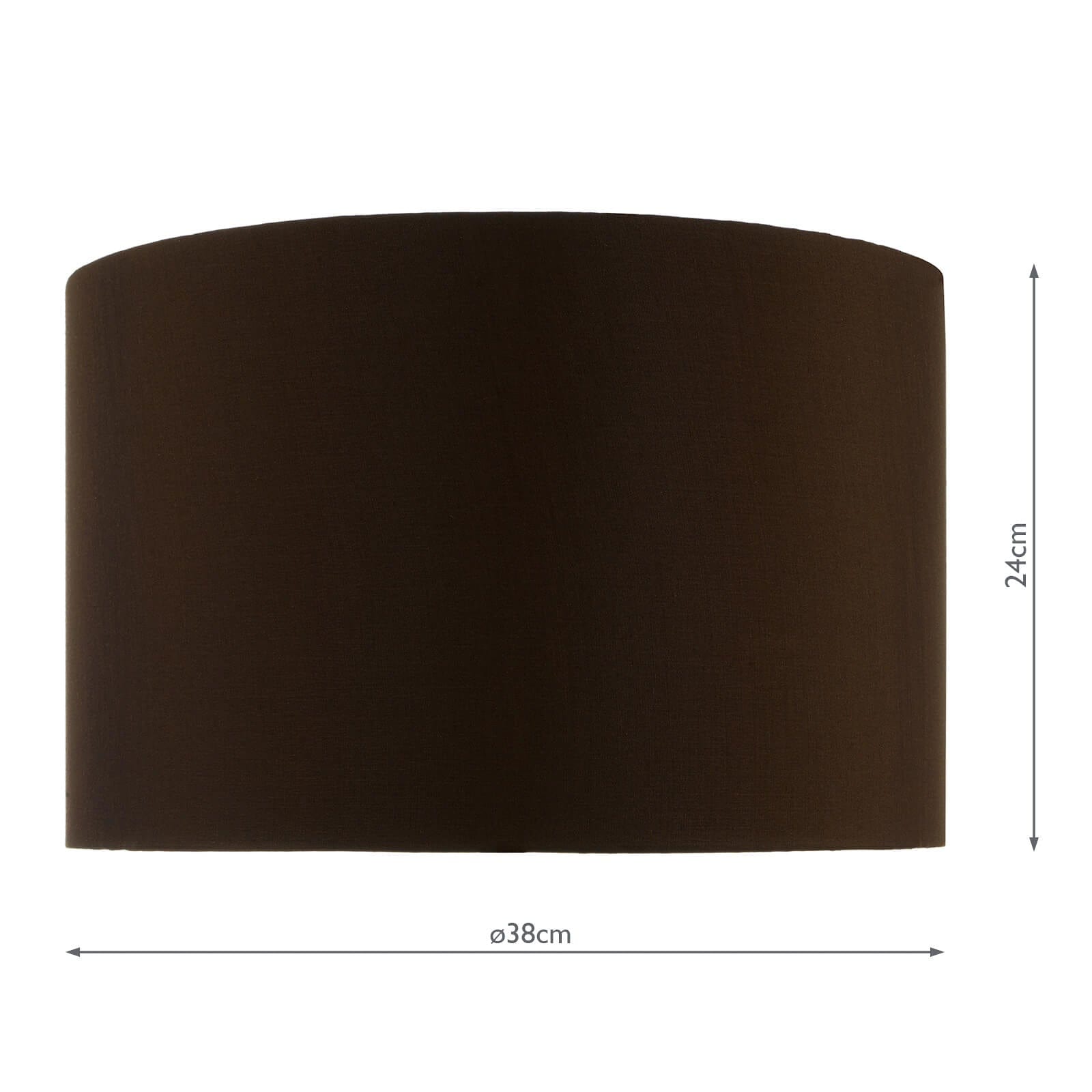 dar lighting Voyage Brown Faux Silk Drum Shade 38cm VOY1422