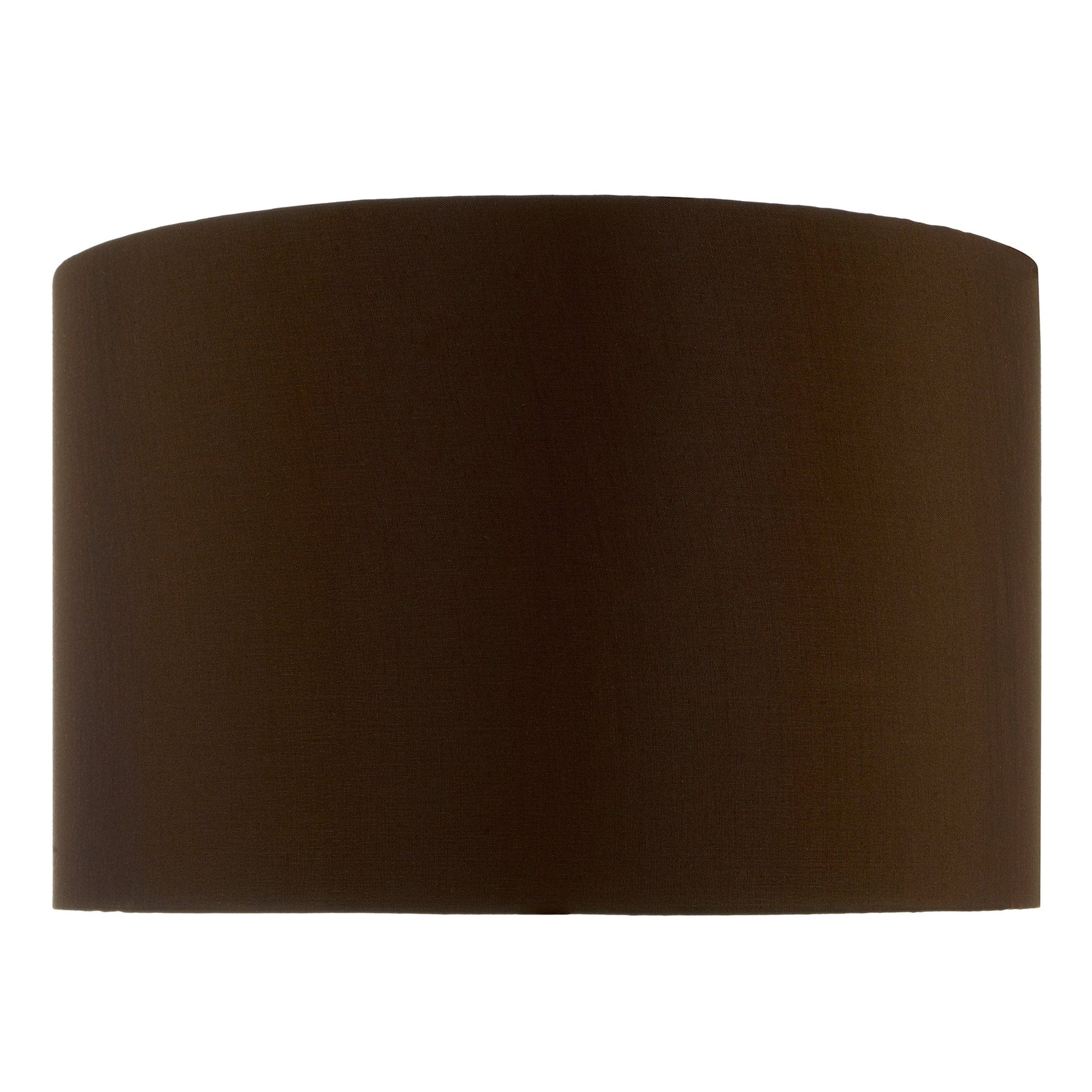 dar lighting Voyage Brown Faux Silk Drum Shade 38cm VOY1422