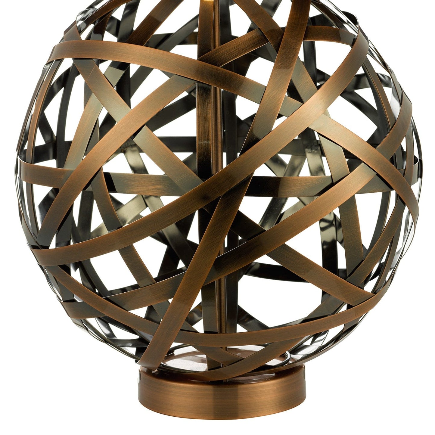 dar lighting Voyage Table Lamp Antique Copper With Shade VOY4264