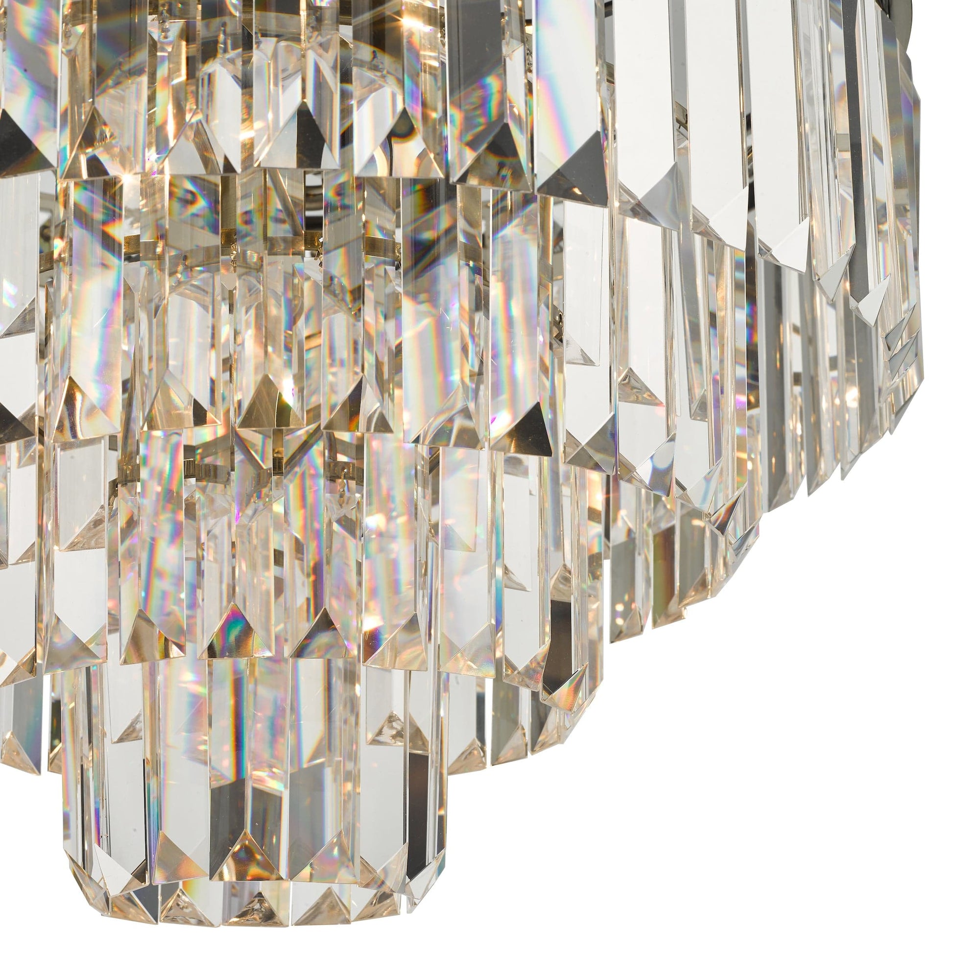 dar lighting Vyana 4 Light Pendant Antique Brass Crystal VYA0475