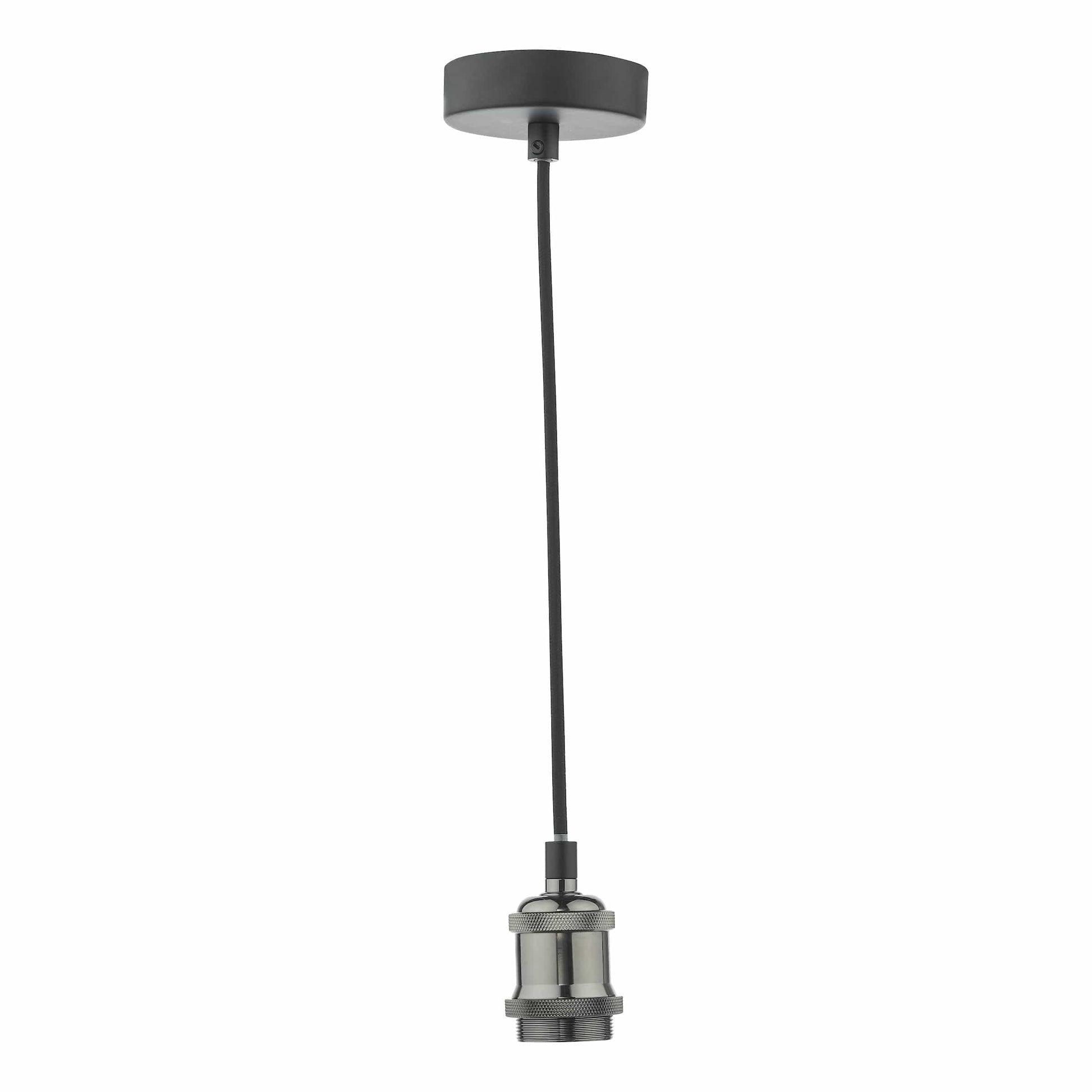 dar lighting Waco 1 Light E27 Suspension Black Chrome Matt Black WAC0161