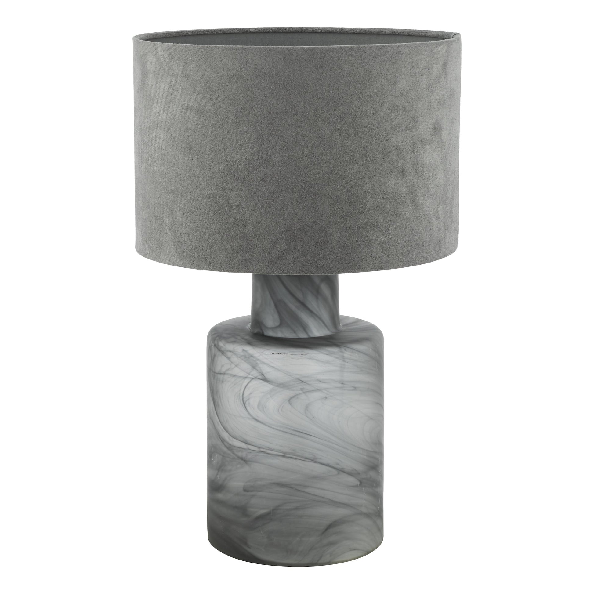 dar lighting Wanda Table Lamp Smoked Glass With Shade WAN4210