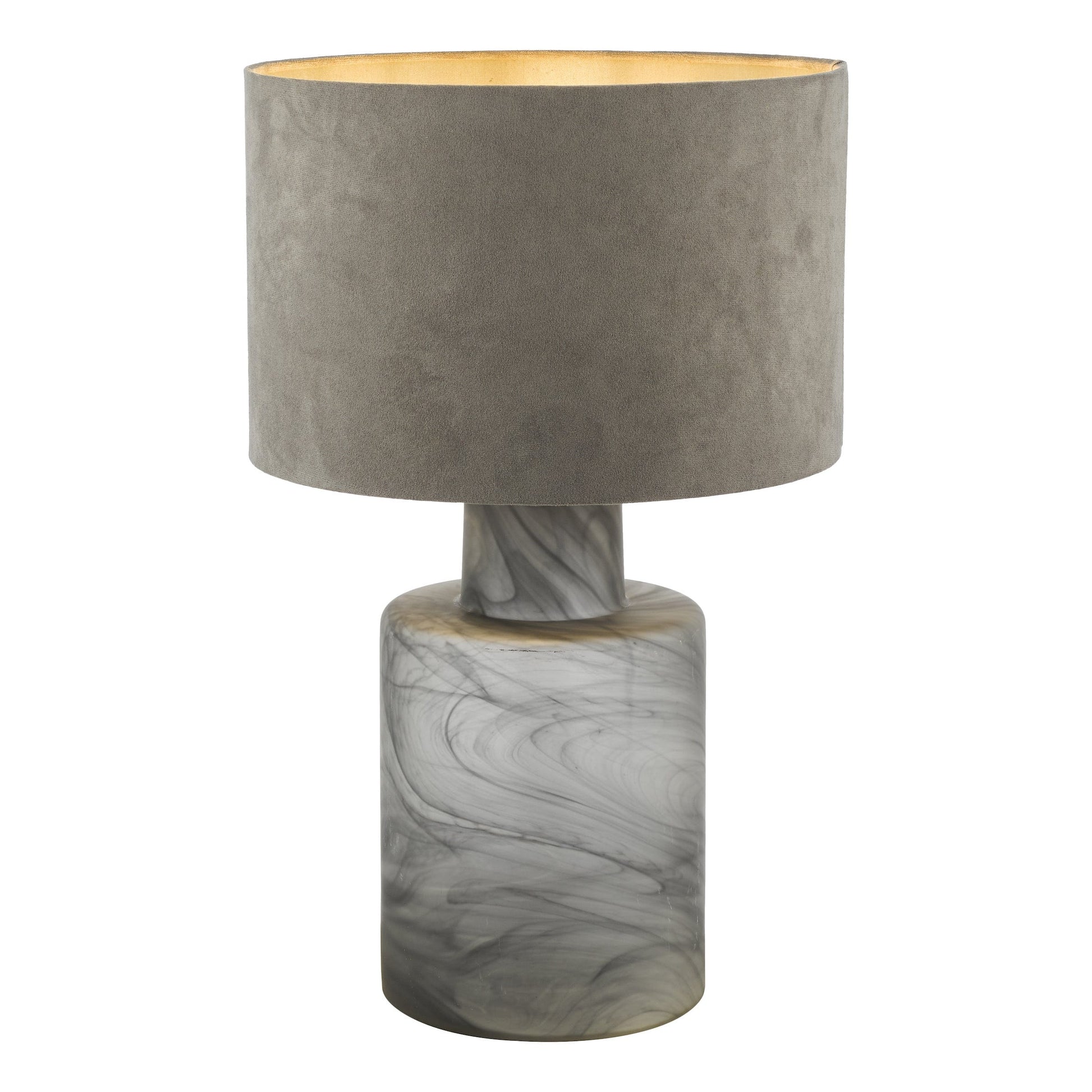 dar lighting Wanda Table Lamp Smoked Glass With Shade WAN4210