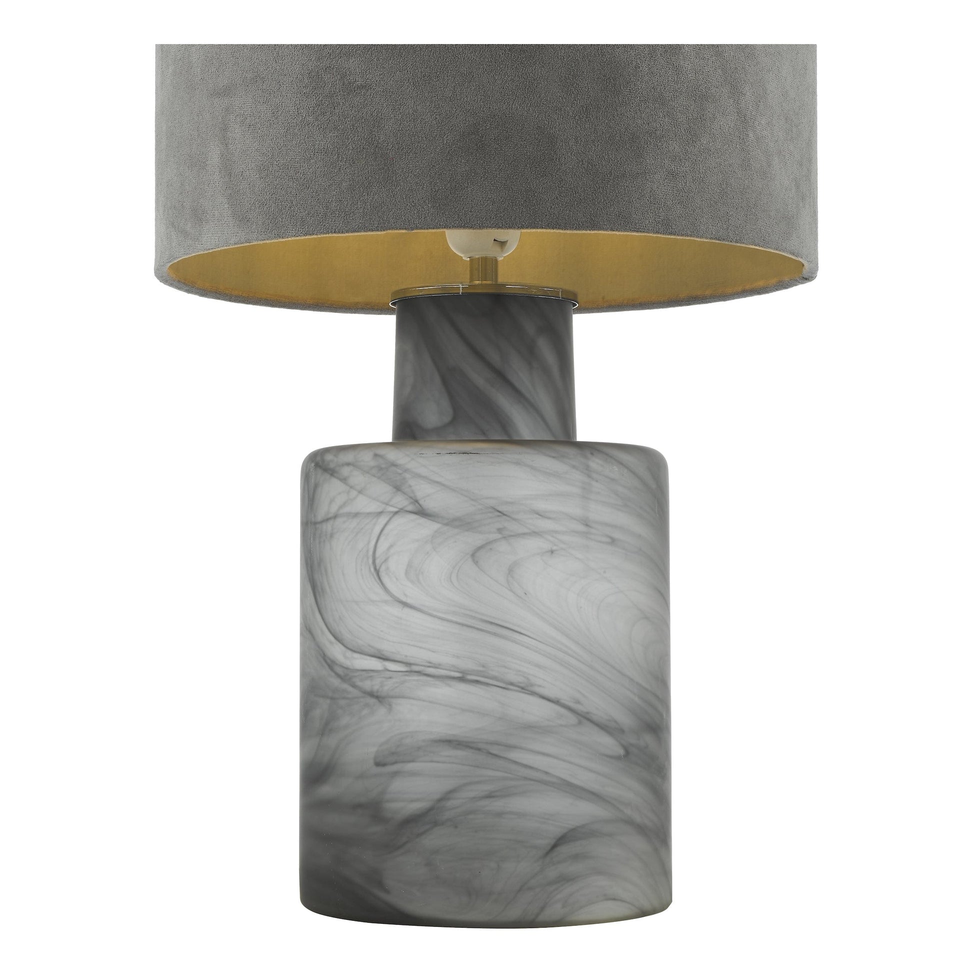dar lighting Wanda Table Lamp Smoked Glass With Shade WAN4210