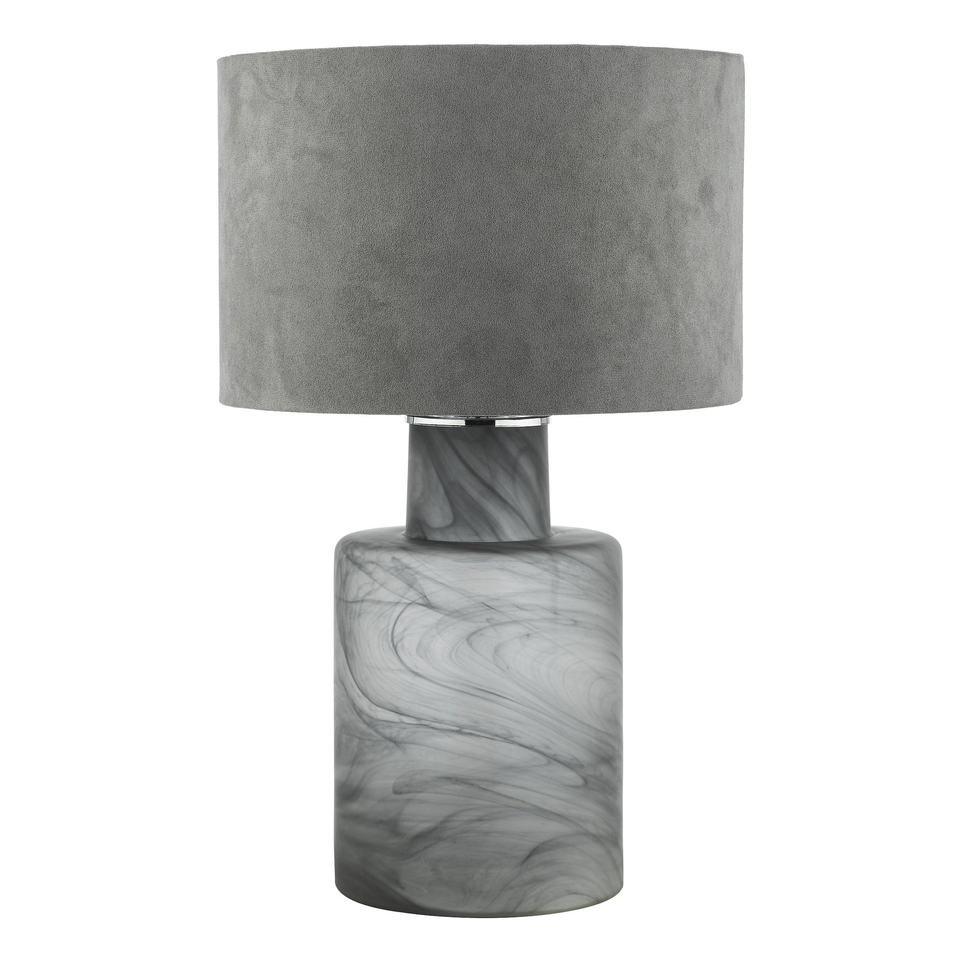 dar lighting Wanda Table Lamp Smoked Glass With Shade WAN4210
