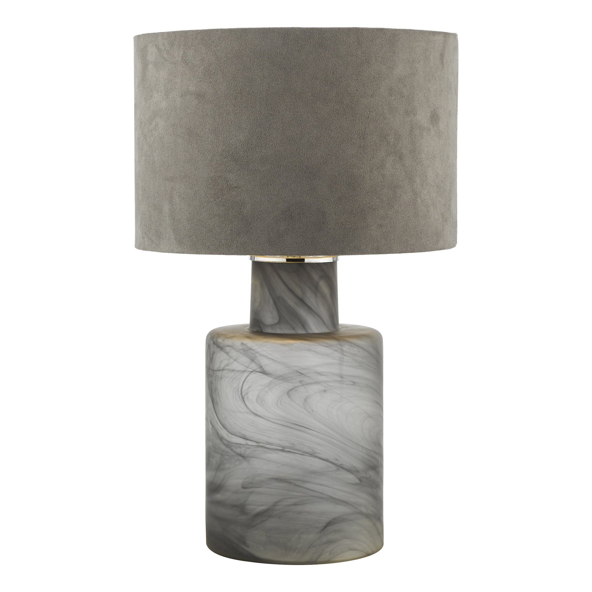dar lighting Wanda Table Lamp Smoked Glass With Shade WAN4210