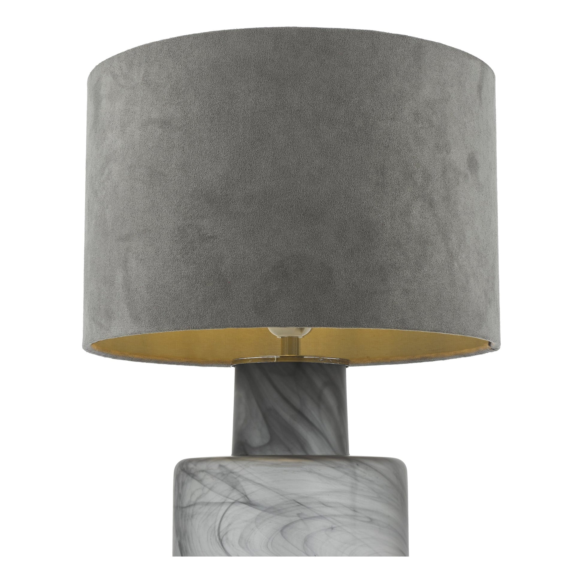 dar lighting Wanda Table Lamp Smoked Glass With Shade WAN4210