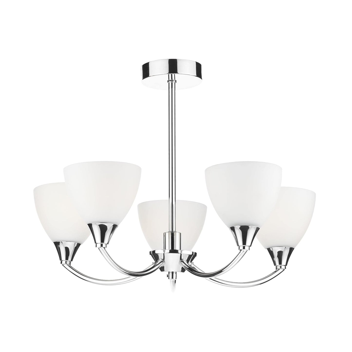 dar lighting Watson 5 Light Semi Flush Polished Chrome WAT0550-LED