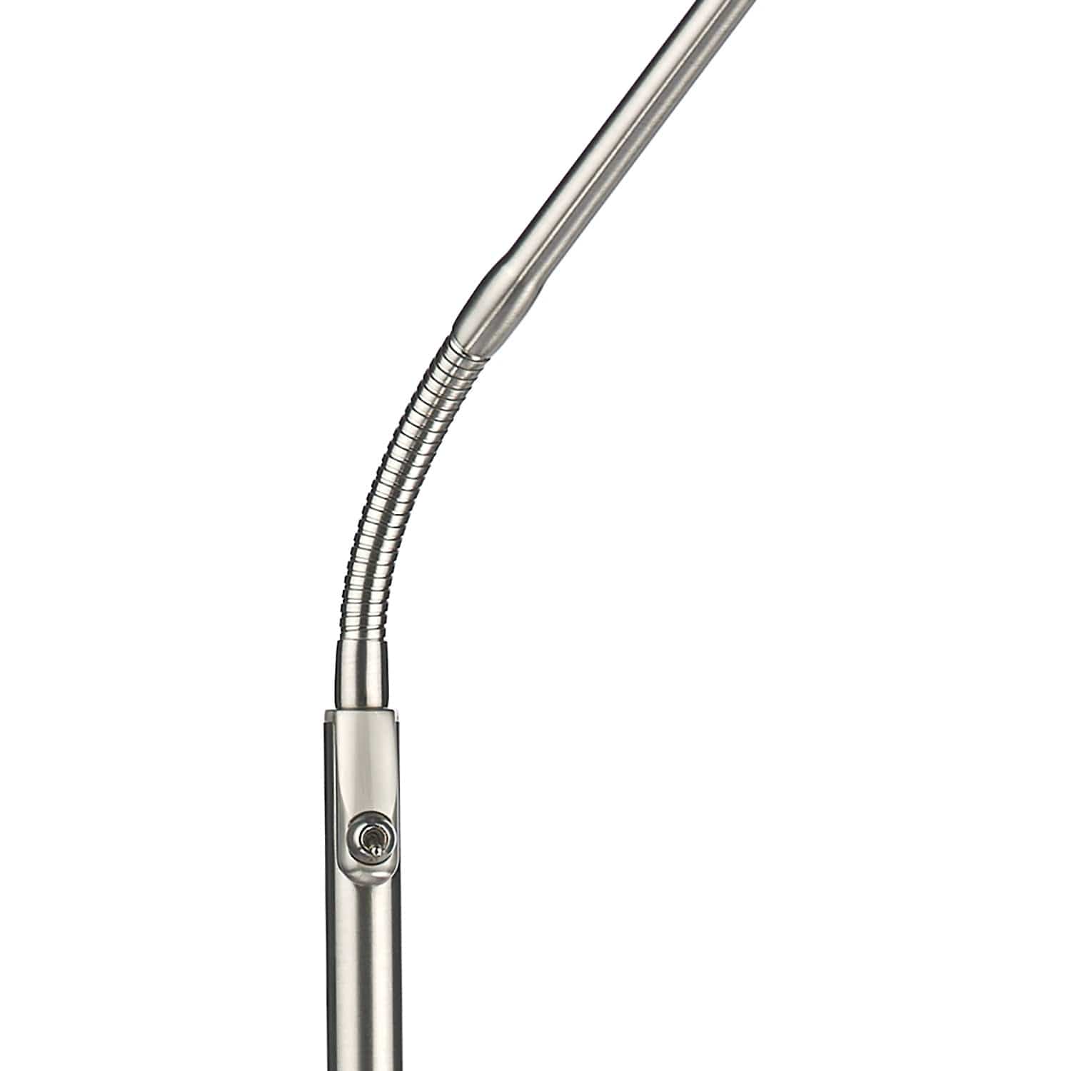 dar lighting Wellington Task Floor Lamp Satin Chrome LED WEL4946