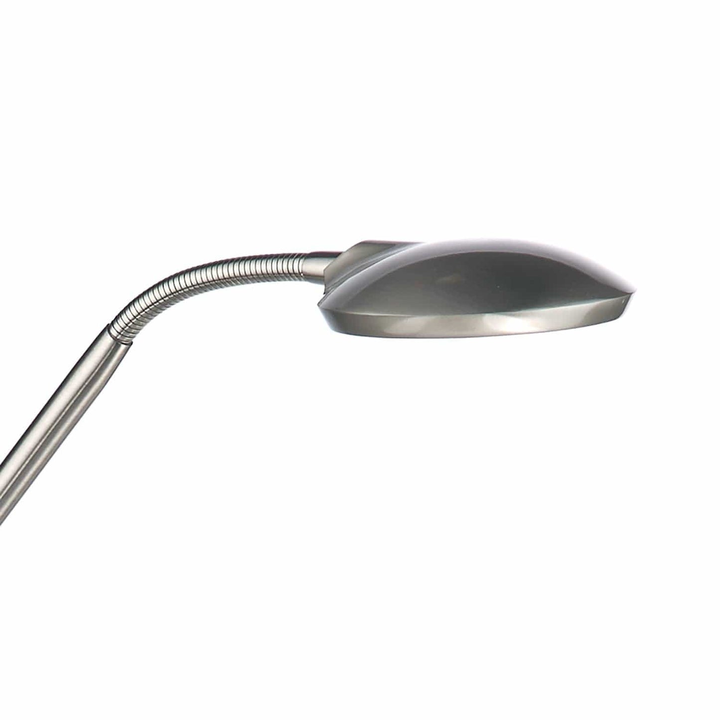 dar lighting Wellington Task Floor Lamp Satin Chrome LED WEL4946