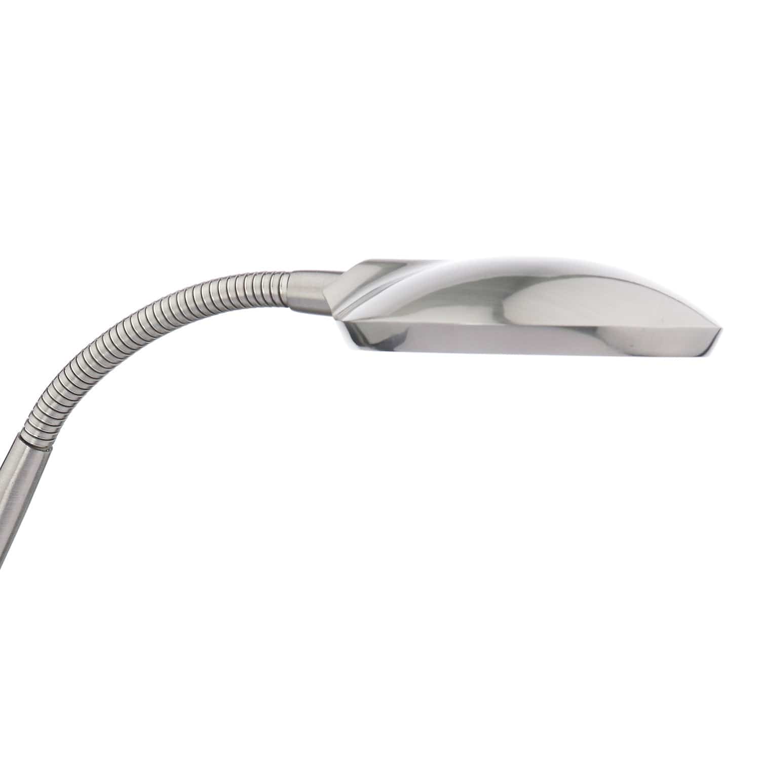 dar lighting Wellington Task Table Lamp Satin Chrome LED WEL4046