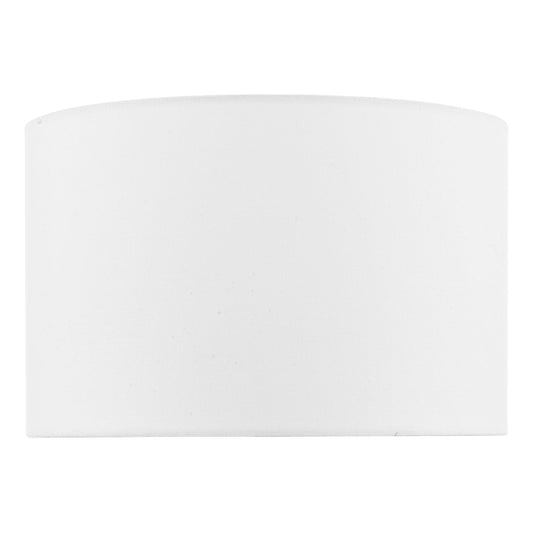 dar lighting Weylin White Faux Silk Drum Shade 32cm WEY132