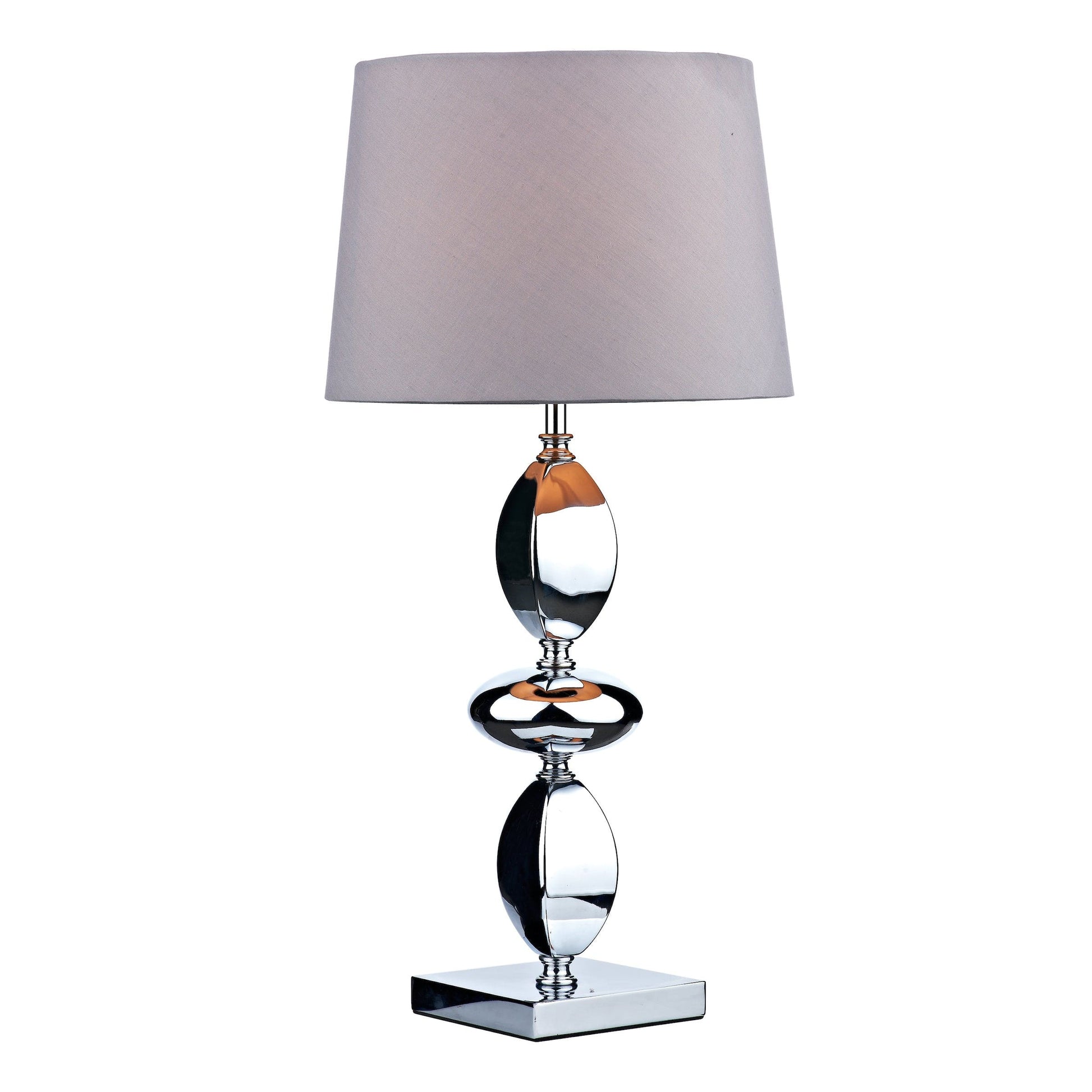 dar lighting Wickford Table Lamp Polished Chrome With Shade WIC4250