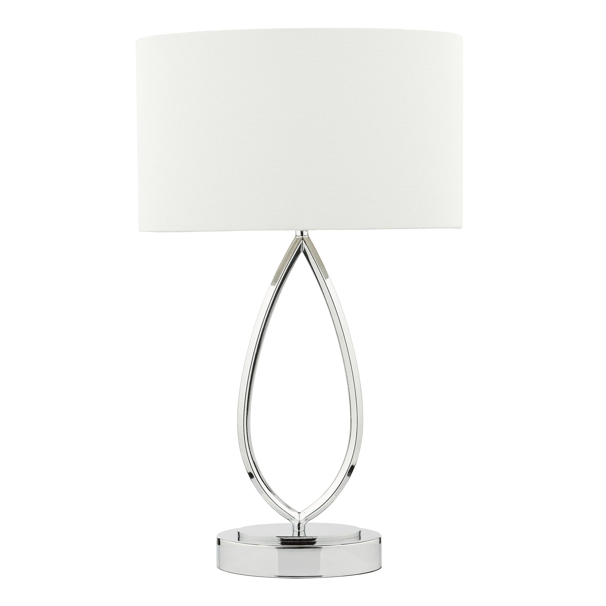 dar lighting Wyatt Touch Table Lamp Polished Chrome With Shade WYA4250